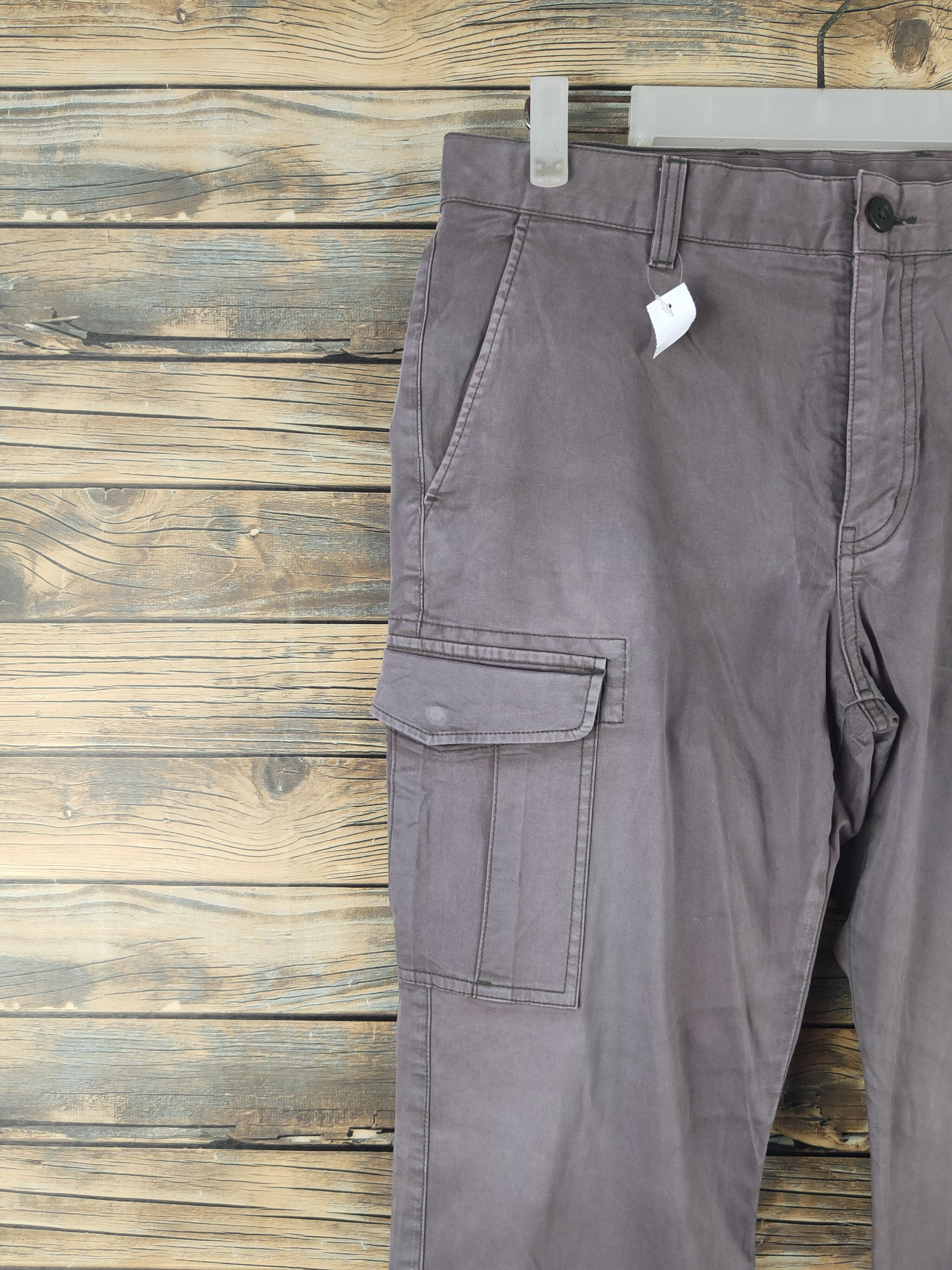 Japanese Brand DL Uniqlo Dark Gray Multipocket Tactical Cargo Pants #1872 Size US 33 - 3 Thumbnail