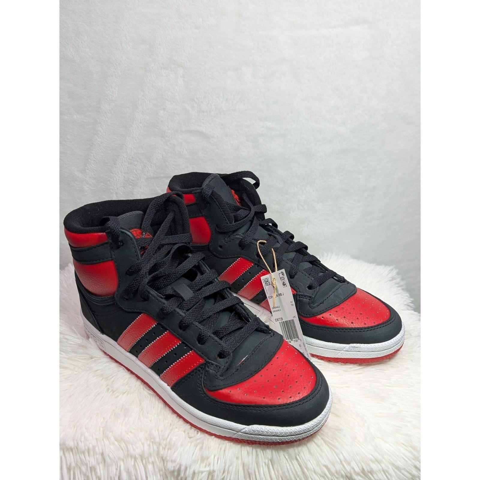 Adidas Adidas Top Ten RB J Black Red Sneakers ID6728 Size 7Y Size US 6.5 / EU 39-40 - 5 Thumbnail