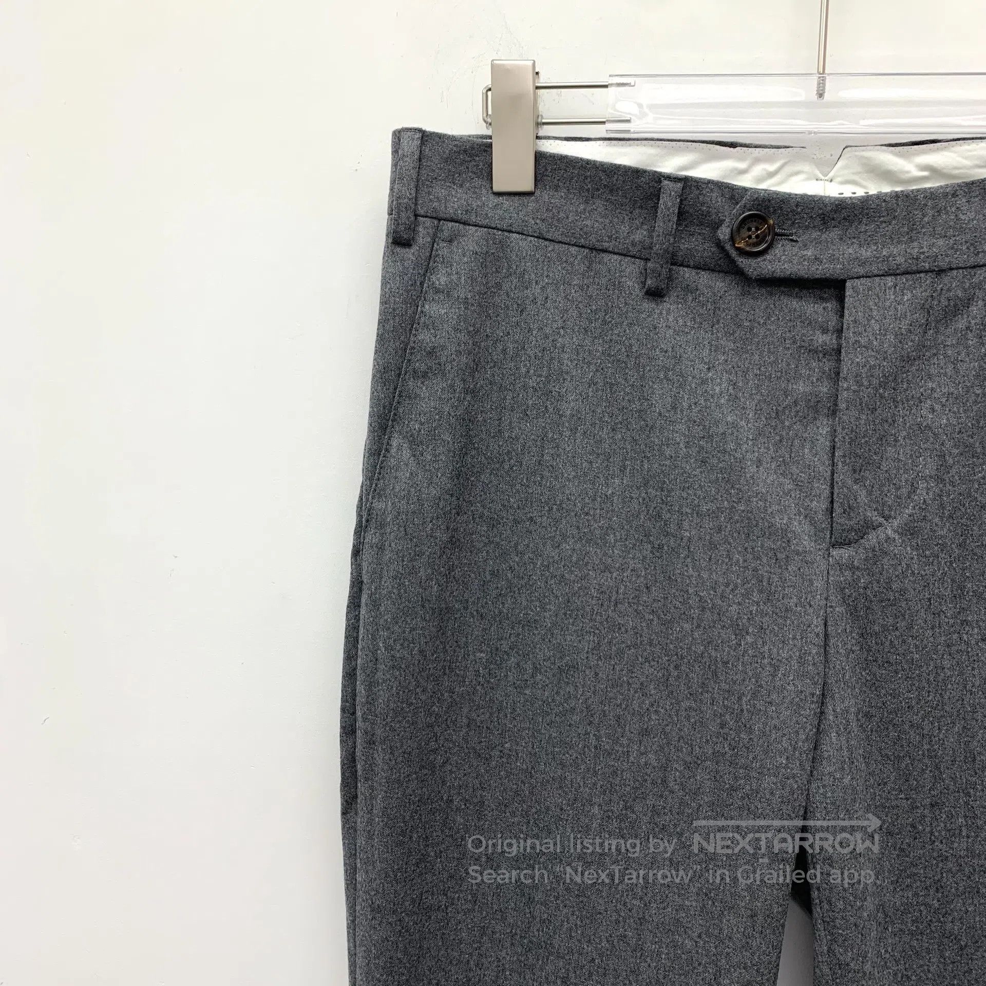 Brunello Cucinelli Brunello Cucinelli Charcoal Grey Wool Casual Trousers| Size US 30 / EU 46 - 3 Thumbnail