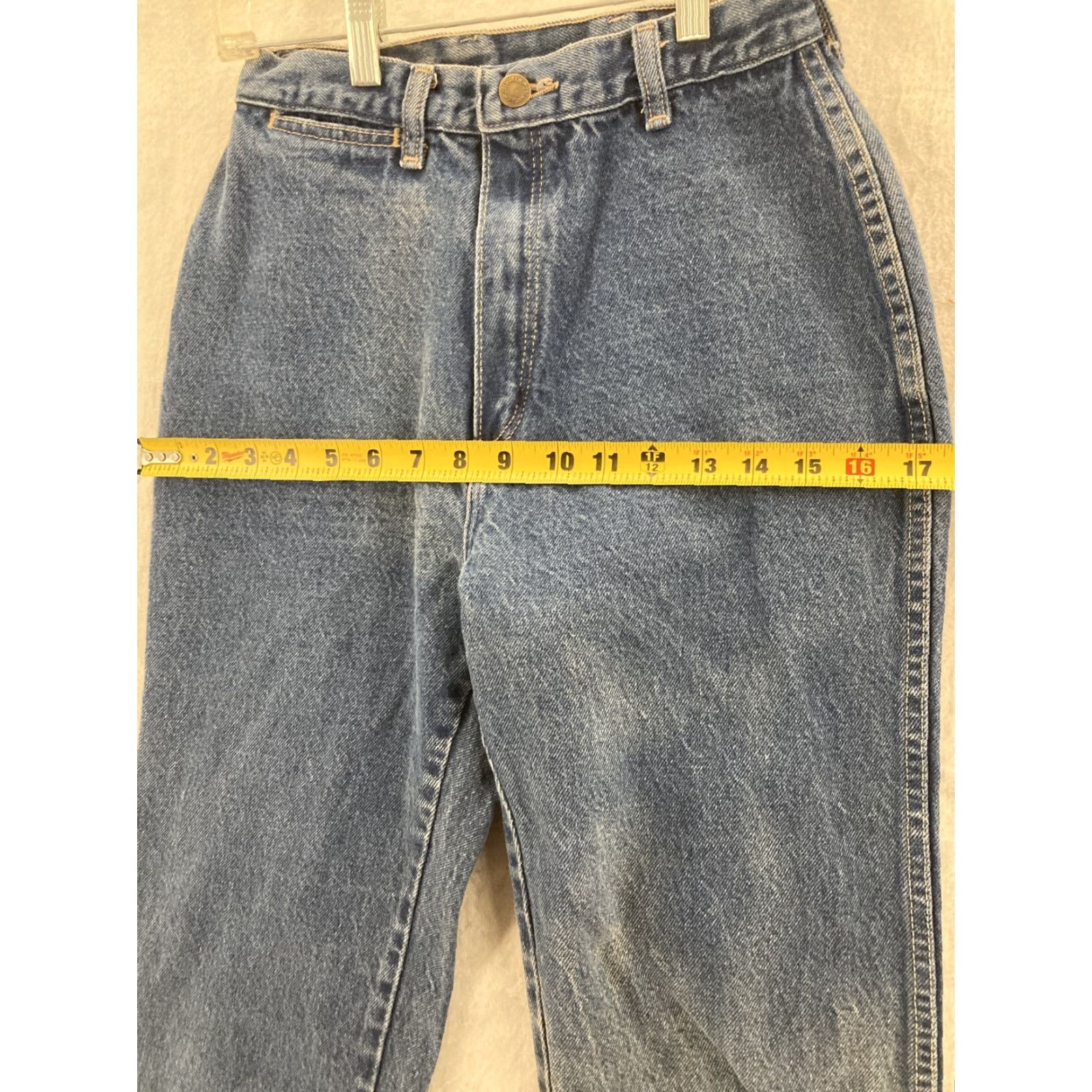 Wrangler Wrangler Jeans Womens 10 Western Cowgirl 24X30 High Waist Mom Denim Blue 5-Pocket Straight Classic Vintage Theme Western Size 32" / US 10 / IT 46 - 4 Thumbnail