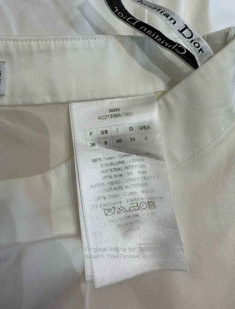 Dior Dior White Skirt Size 24" / US 00 / IT 34 - 4 Thumbnail