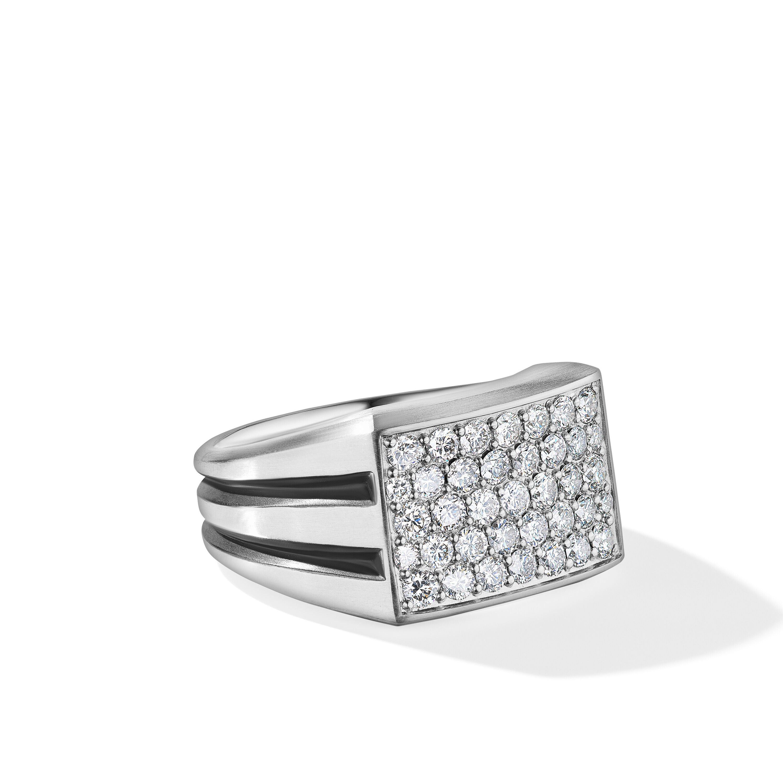 David Yurman o1w1db10526 R25658M/Size 8/Beveled Signet Ring in Silver Size ONE SIZE - 2 Thumbnail