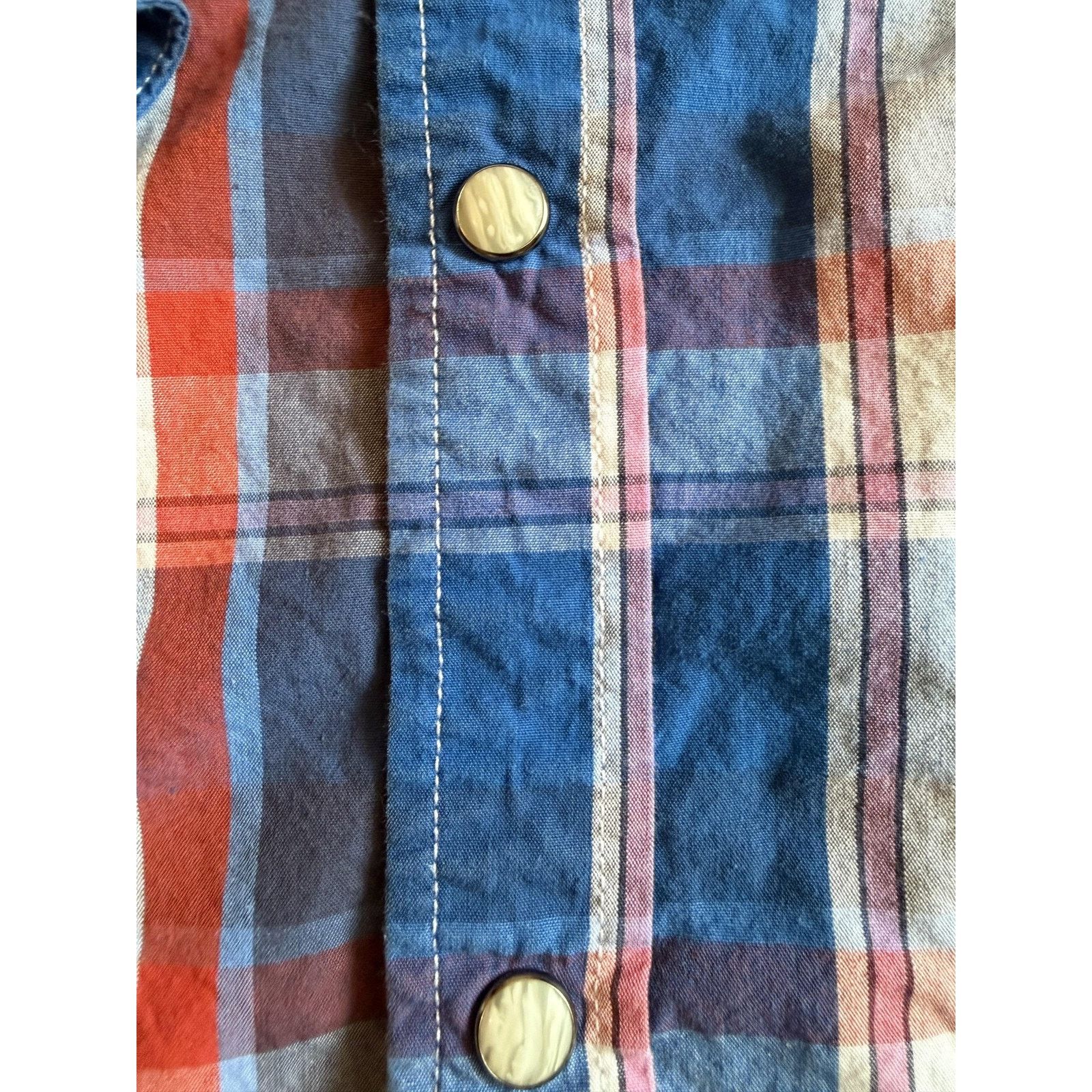 Other Double Pump Mens Plaid Western Large Snap Front LS Size US L / EU 52-54 / 3 - 2 Thumbnail