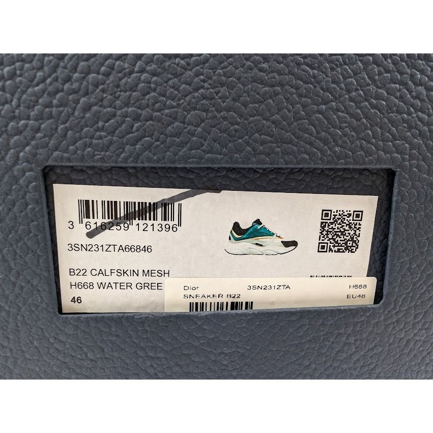 Dior o1rshd1 B22 Calf Mesh Sneakers in Water Green Size US 13 / EU 46 - 24 Thumbnail
