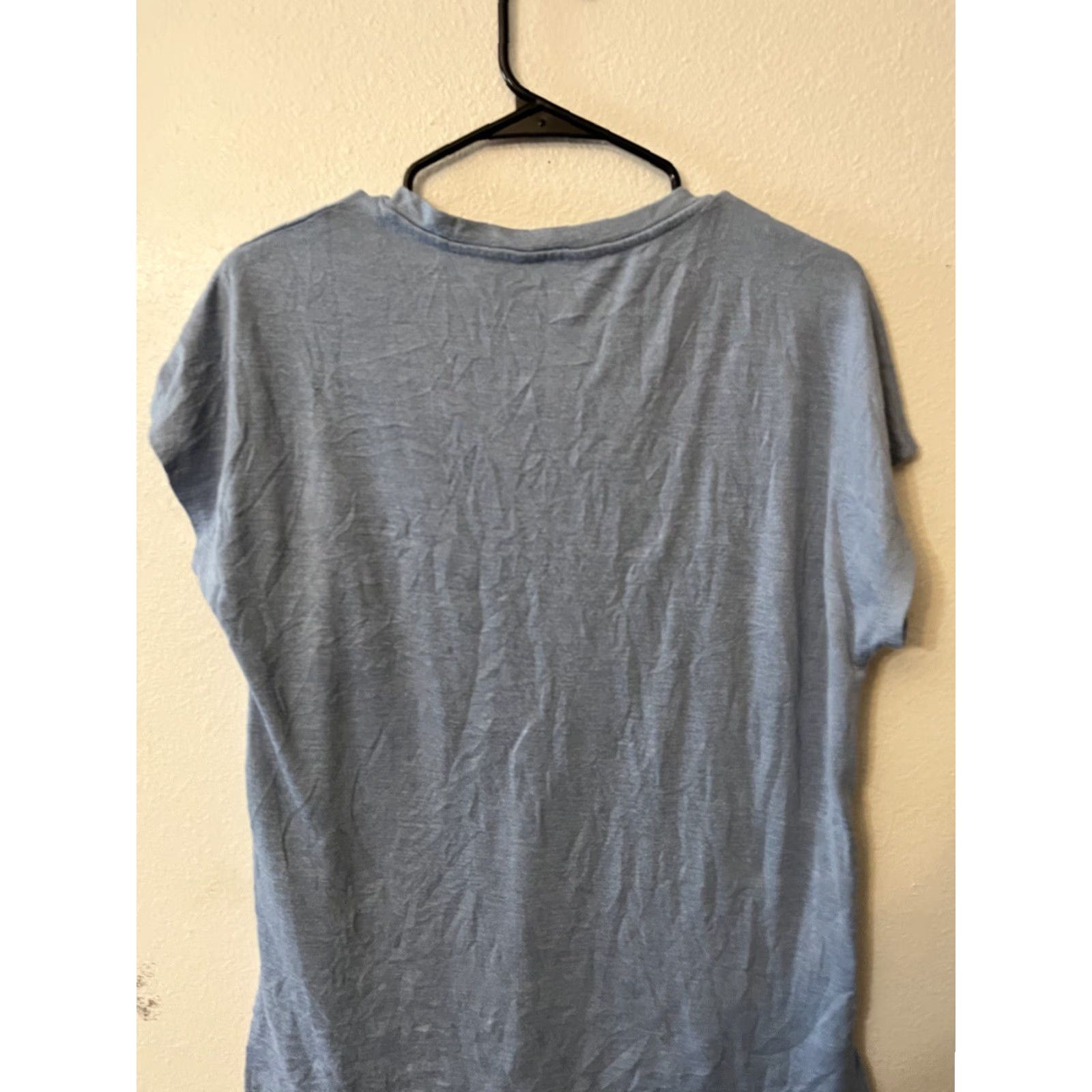 Orvis Orvis Women's Blue V-Neck Cap Sleeve Knit Blouse Top Relaxed Fit Shirt Size S Size S / US 4 / IT 40 - 3 Thumbnail