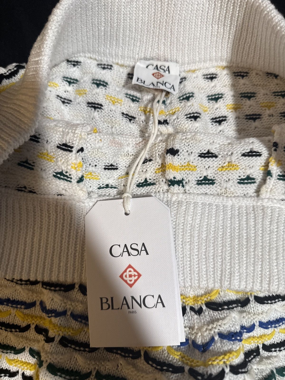 Casablanca $1.2K Tuck Stitch Yellow Stripe Knit Polo & Shorts Size US S / EU 44-46 / 1 - 8 Thumbnail