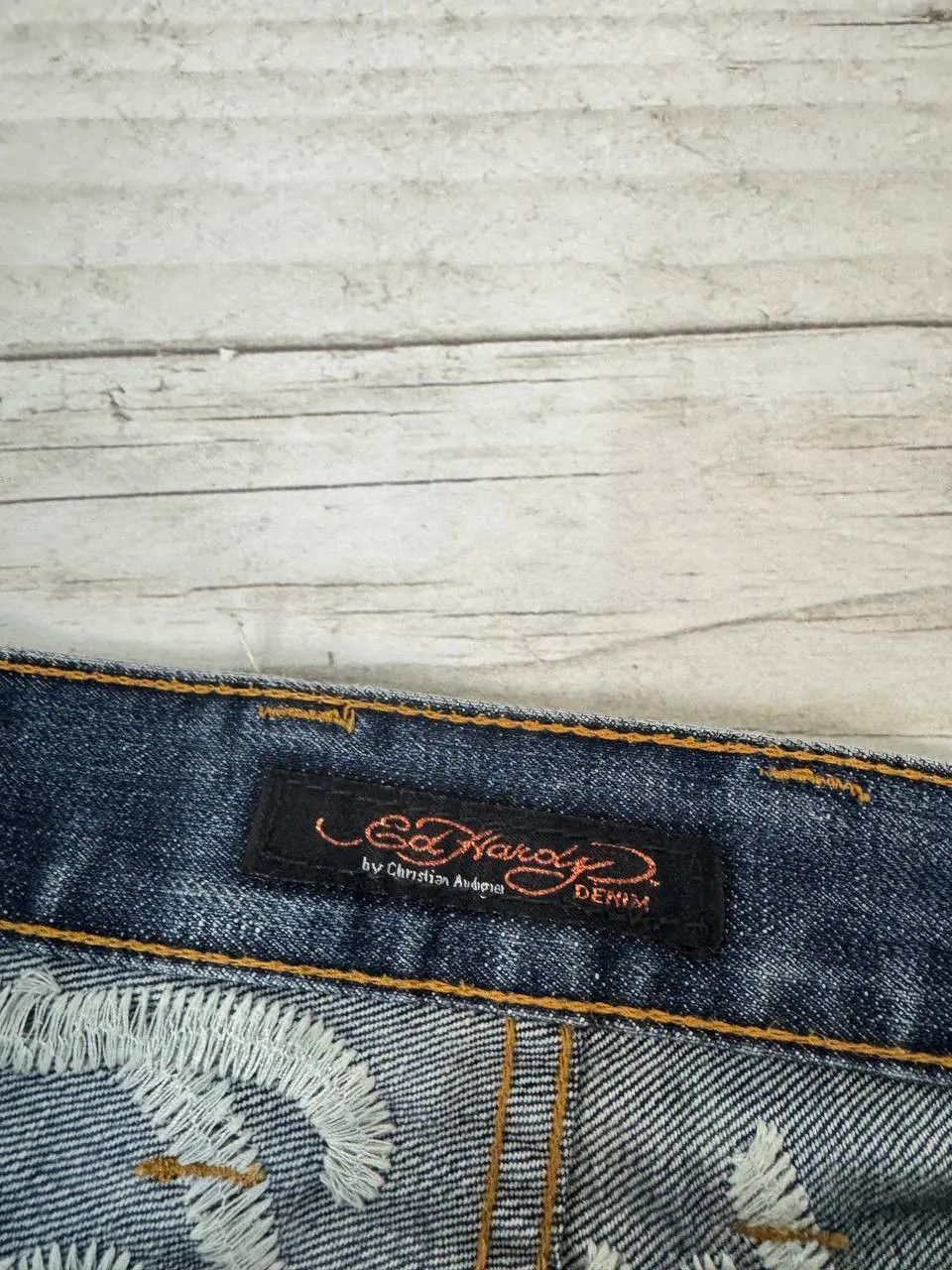 Ed Hardy Vintage Ed Hardy By Christian Audigier Denim Jeans Y2K Tatto Size US 38 / EU 54 - 12 Thumbnail