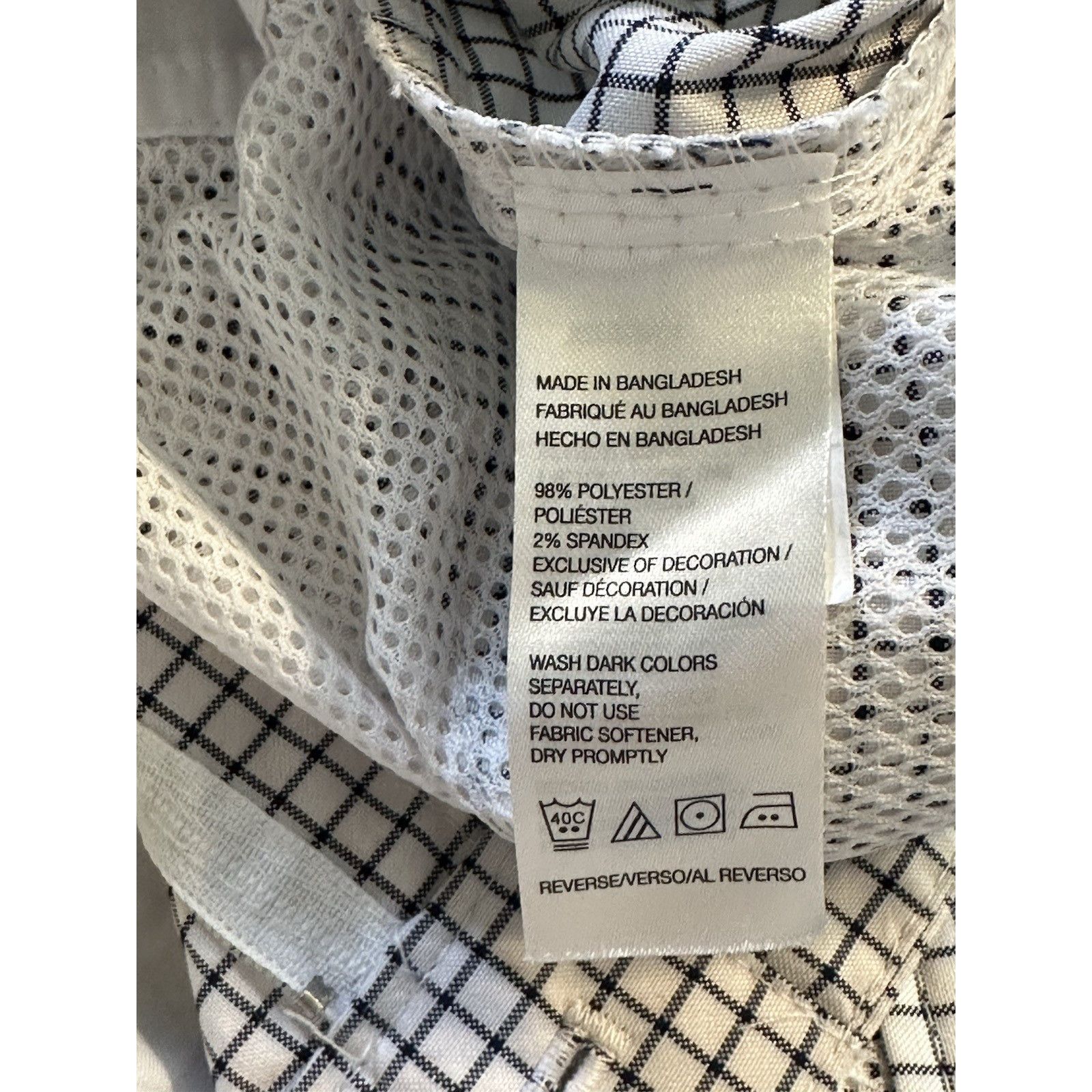 Izod Izod Golf Chino Shorts White/Black Check W36 Preppy Gorpcore Size US 36 / EU 52 - 3 Thumbnail