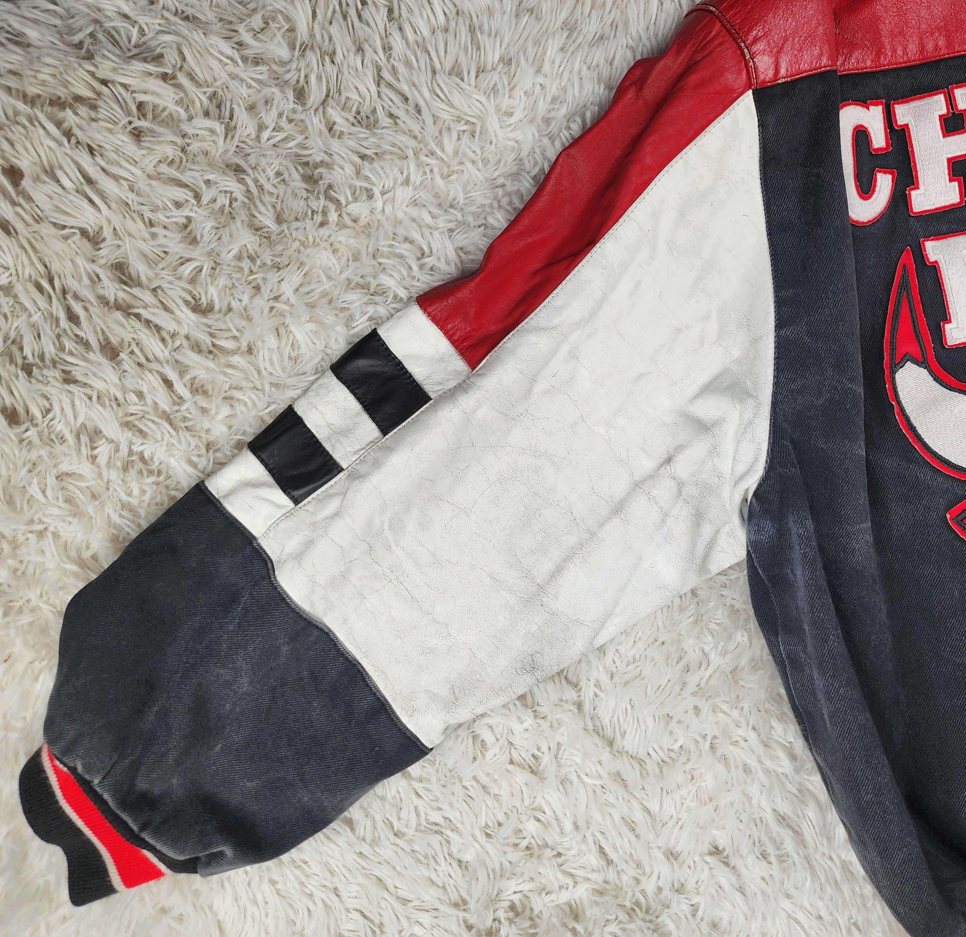 Jeff Hamilton Vintage NBA Chicago Bulls denim/leather button up jacket Size US L / EU 52-54 / 3 - 9 Thumbnail