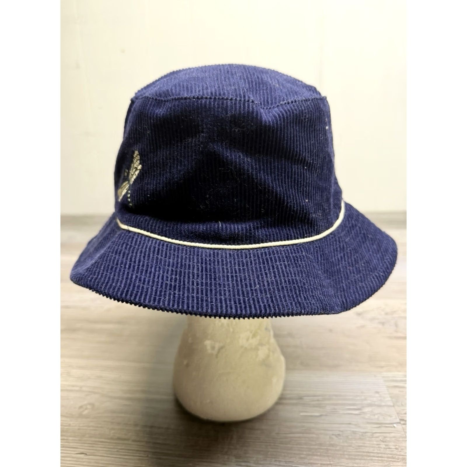 Vintage VINTAGE Mudd Bucket Hat Blue Corduroy Embroidered Dragonfly 90s Y2K Women Size ONE SIZE - 5 Thumbnail
