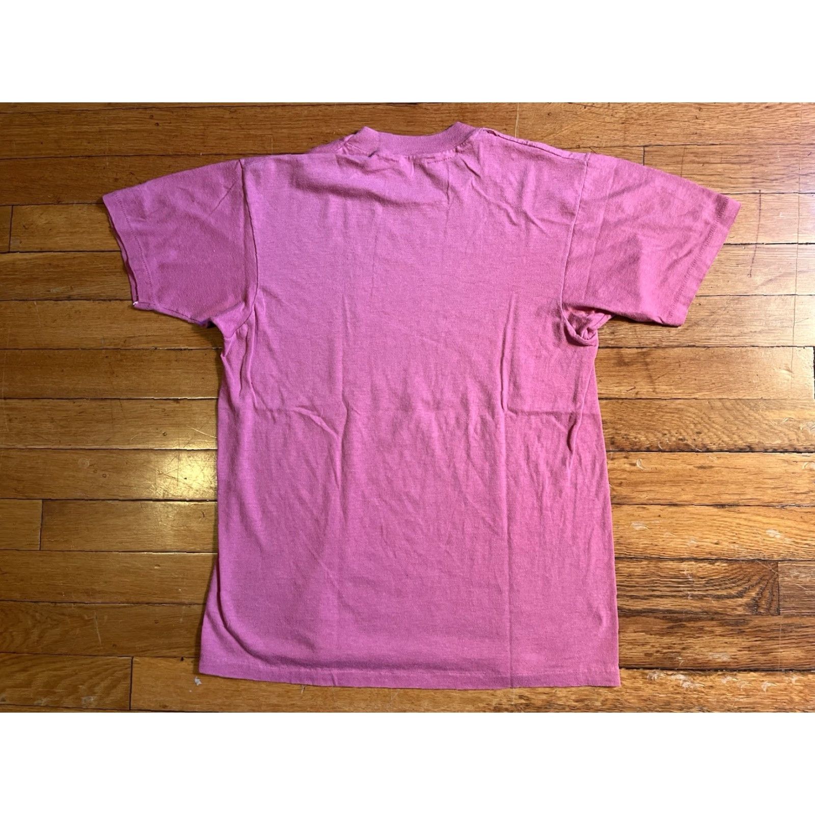 Pinko VINTAGE Jacki Sorensen Danceathon 1984 Aerobics Shirt S Pink Single Stitch 80s Size S / US 4 / IT 40 - 7 Thumbnail