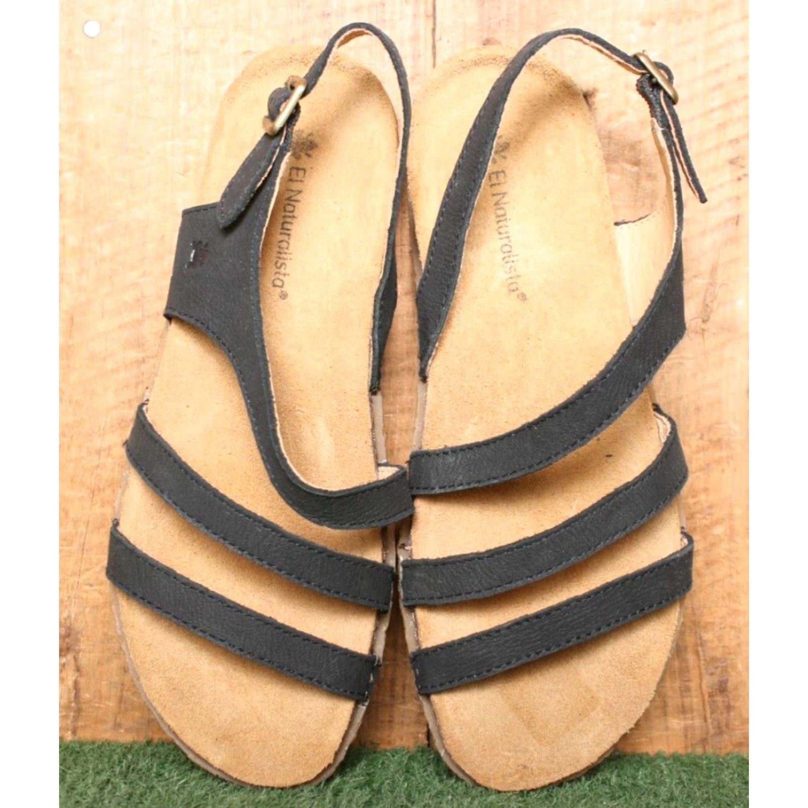 Vintage VINTAGE El Naturalista Slingsback Sandals Leather Black Slingback Women's 8 EU 38 US 8 Size US 8 / IT 38 - 3 Thumbnail