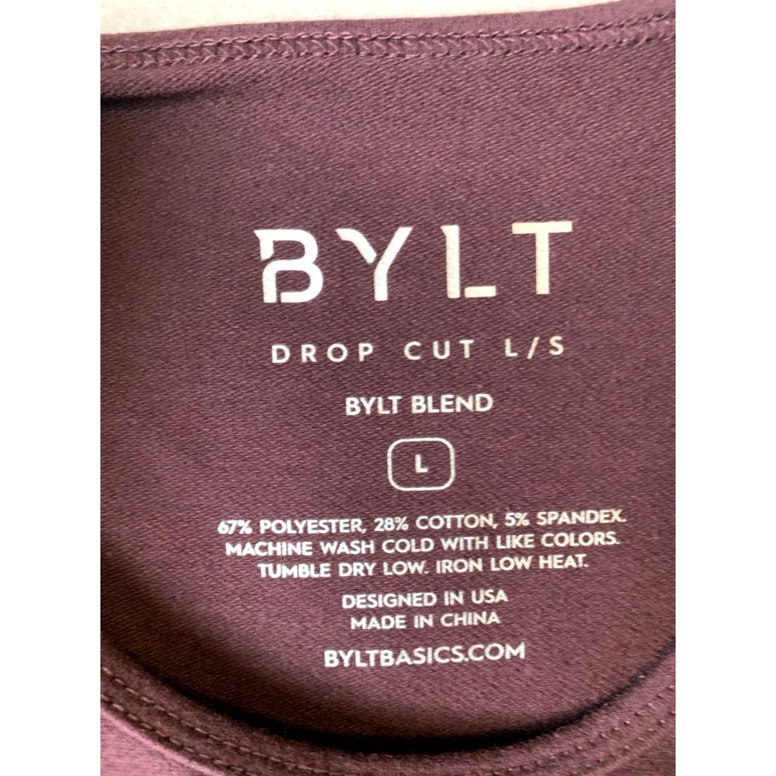 Vintage BYLT Shirt Mens L Maroon Drop Cut Long Sleeve Crew Neck Pullover BYLT Blend Shirt Mens L Maroon Size US L / EU 52-54 / 3 - 4 Thumbnail