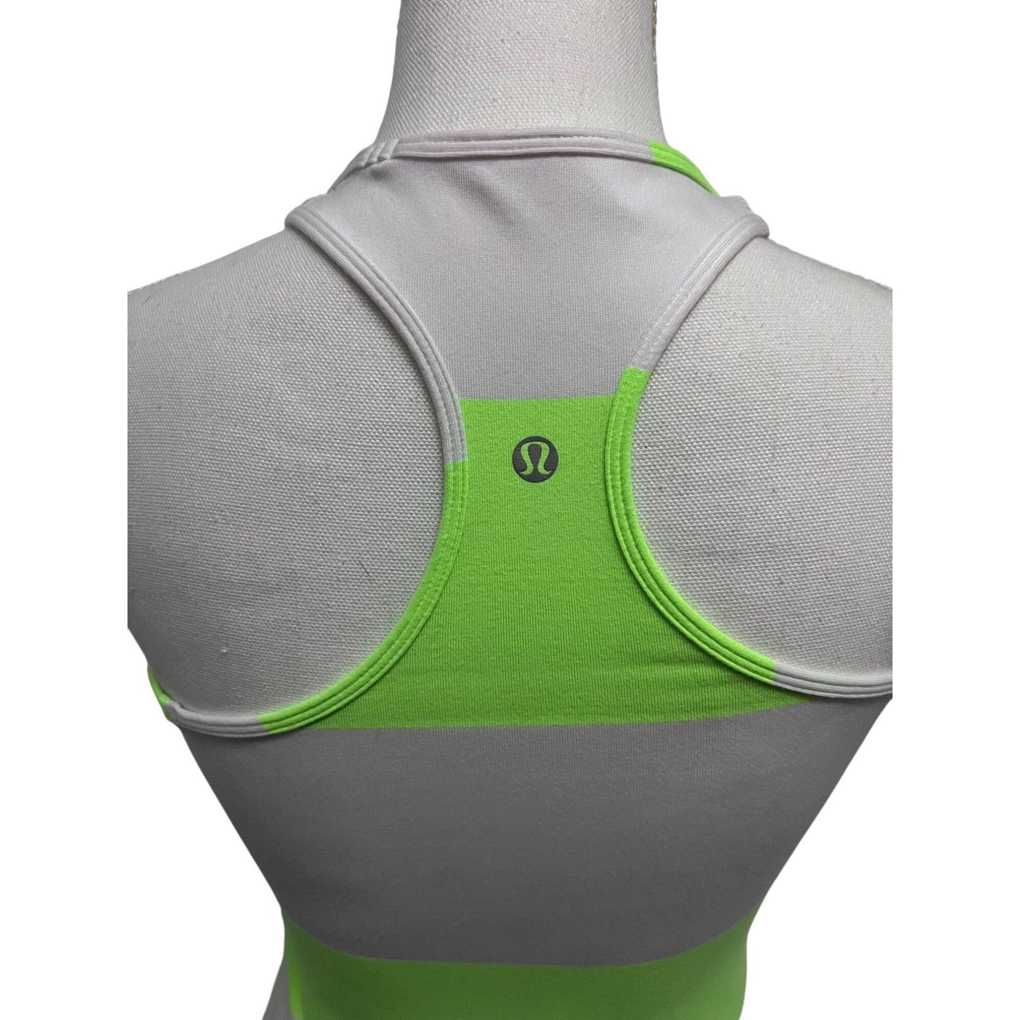 Lululemon Lululemon Womens Green White Striped Racerback Fitted Tank T Size S / US 4 / IT 40 - 5 Thumbnail