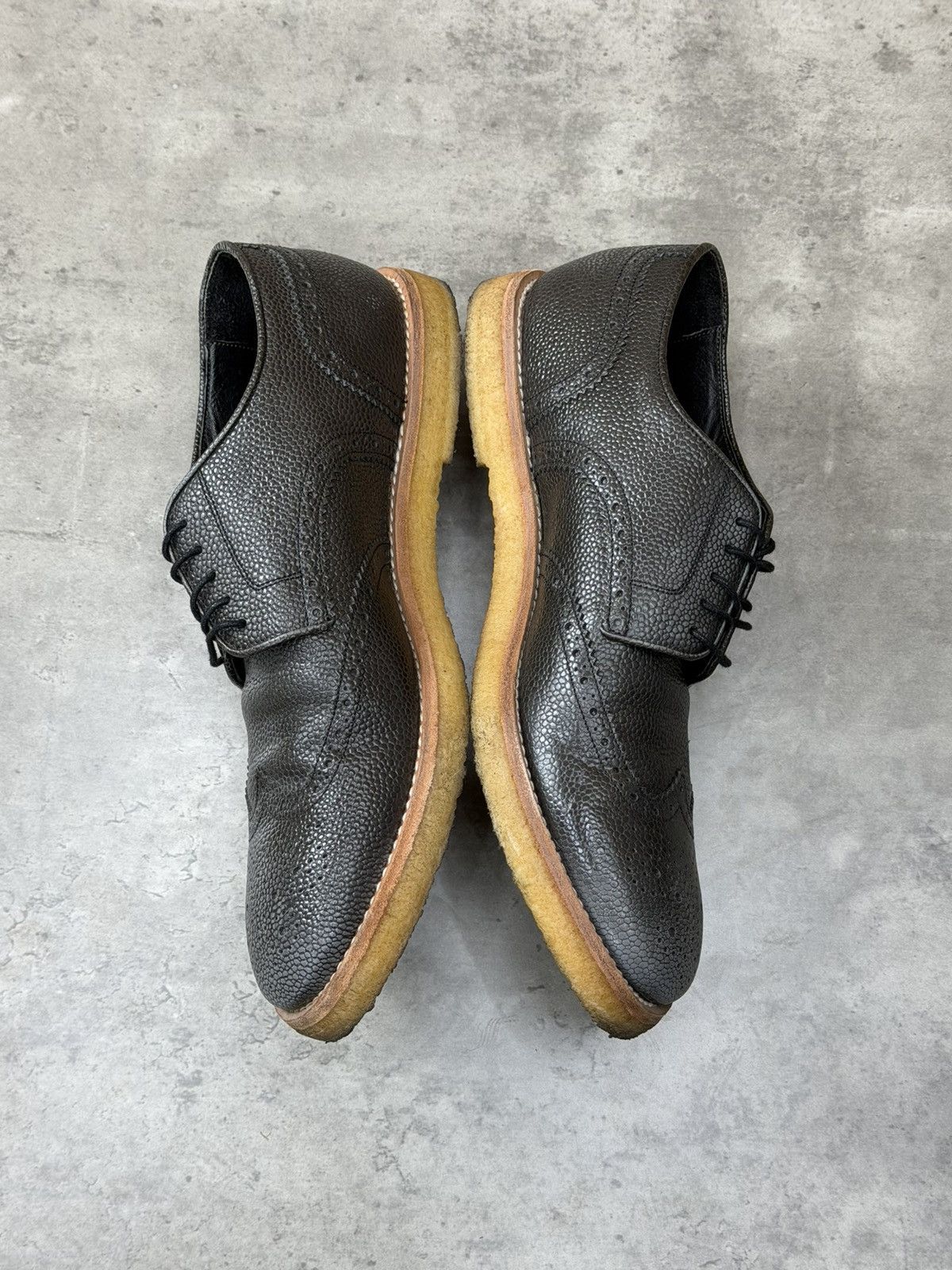 Other Rolando Sturlini Pebbled Leather Crepe Sole Derby Shoes 42 Size US 8 / EU 41 - 6 Thumbnail