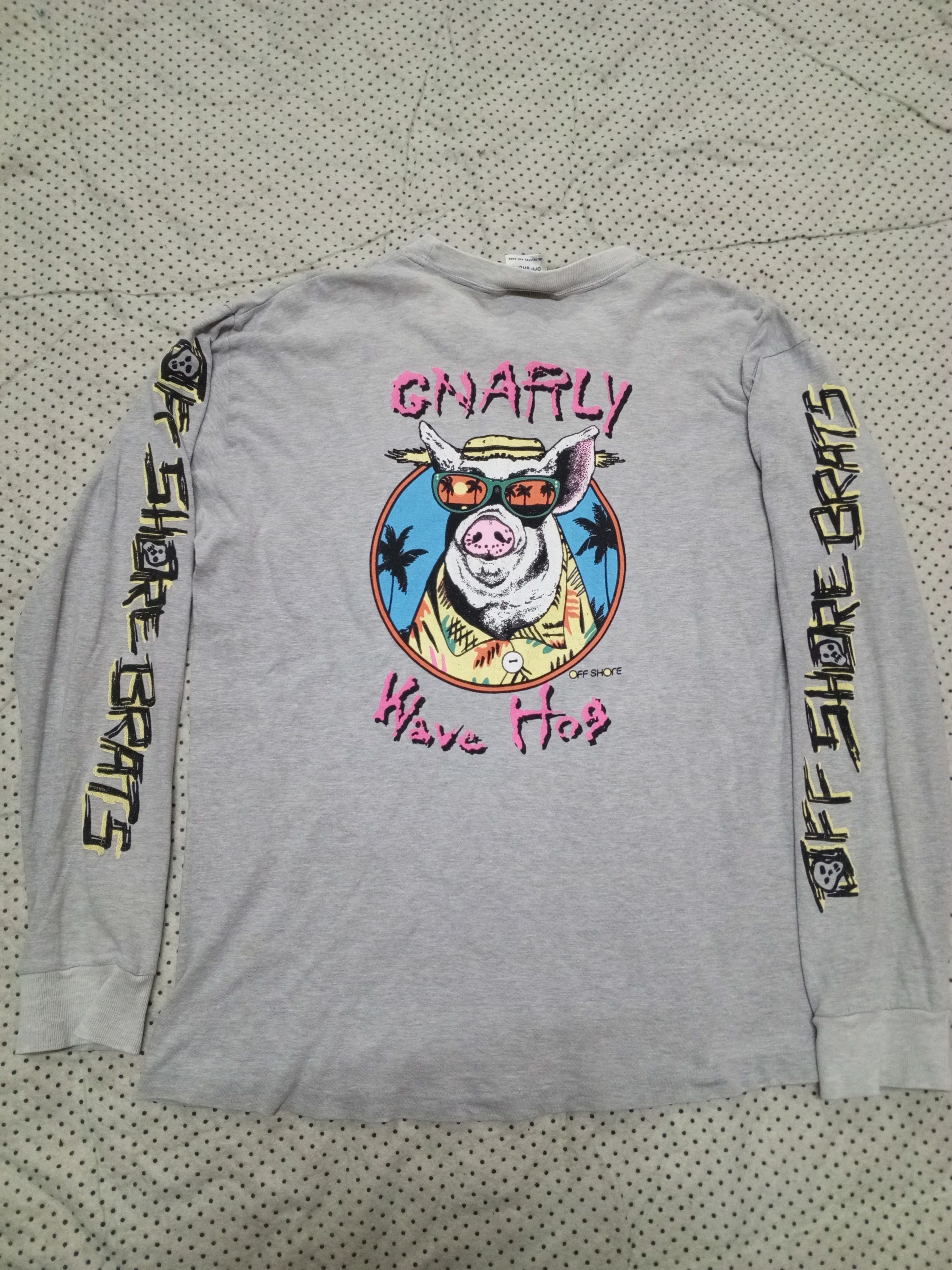 Vintage OFF SHORE LONG SLEEVE PIG PHOTOS VINTAGE Size US L / EU 52-54 / 3 - 3 Thumbnail