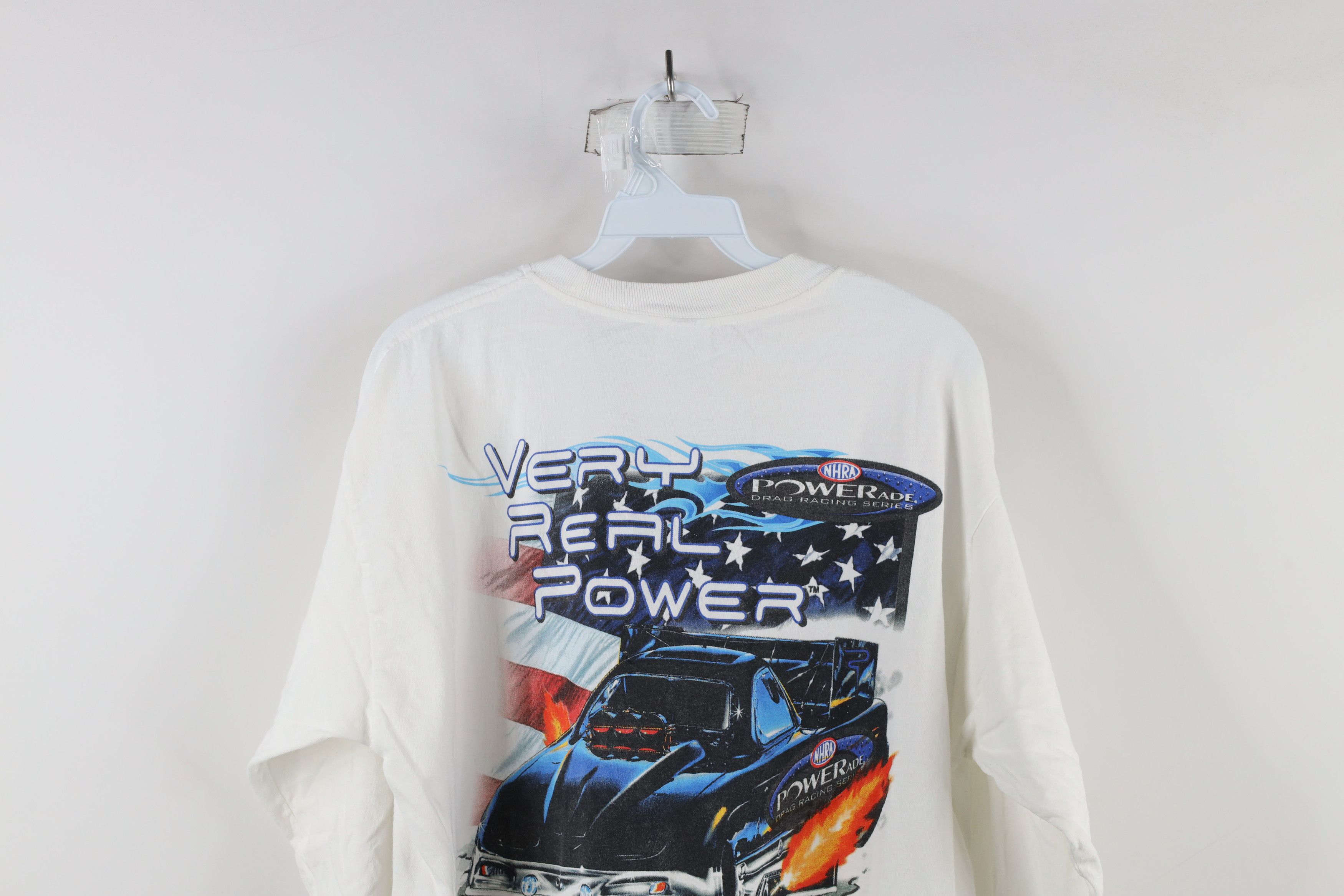 Vintage Vintage Y2K Powerade Fire Flames Racing Long Sleeve T-Shirt Size US L / EU 52-54 / 3 - 12 Thumbnail