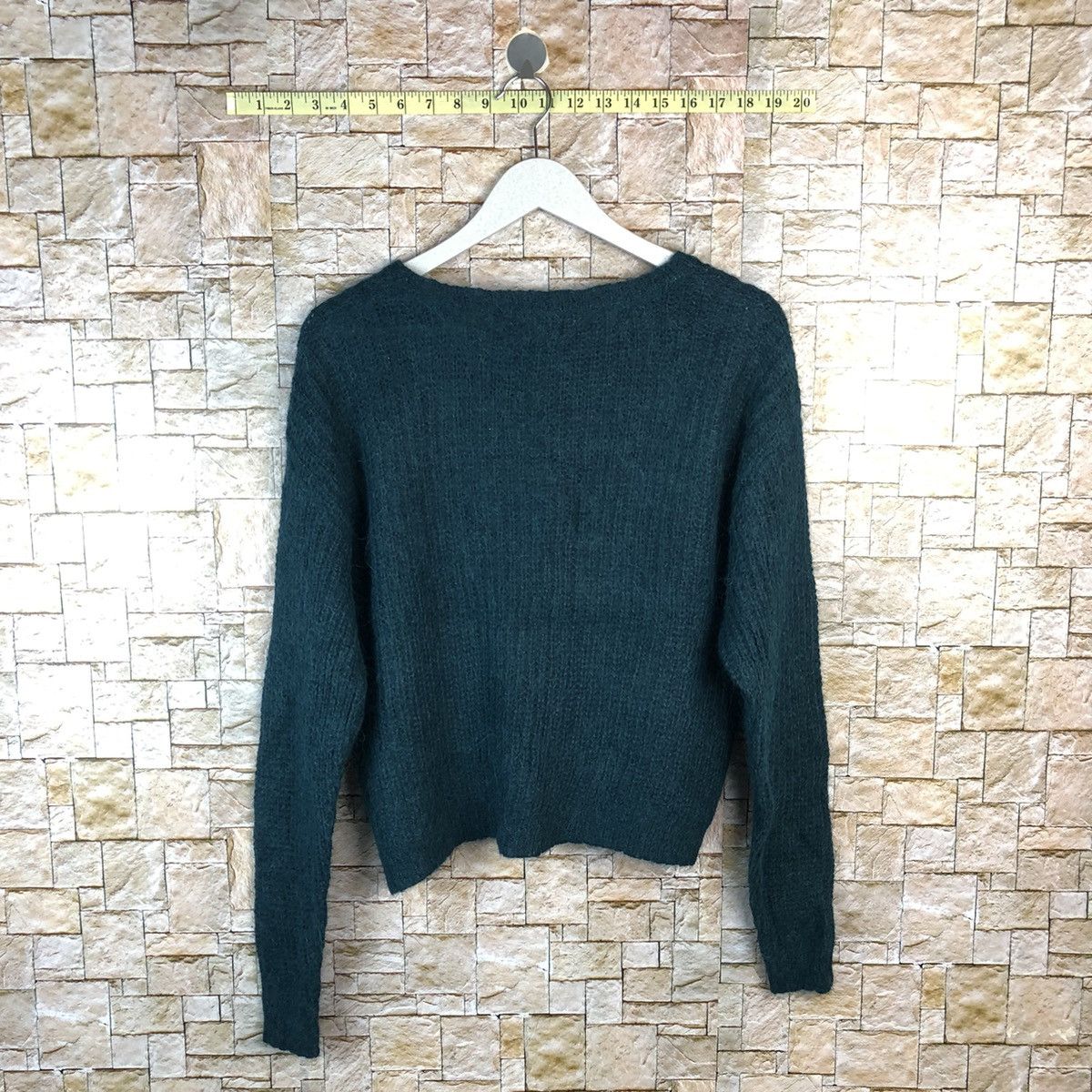 Homespun Knitwear × Japanese Brand Hanis Paris Green Knitwear #A1222 Size XS / US 0-2 / IT 36-38 - 11 Thumbnail