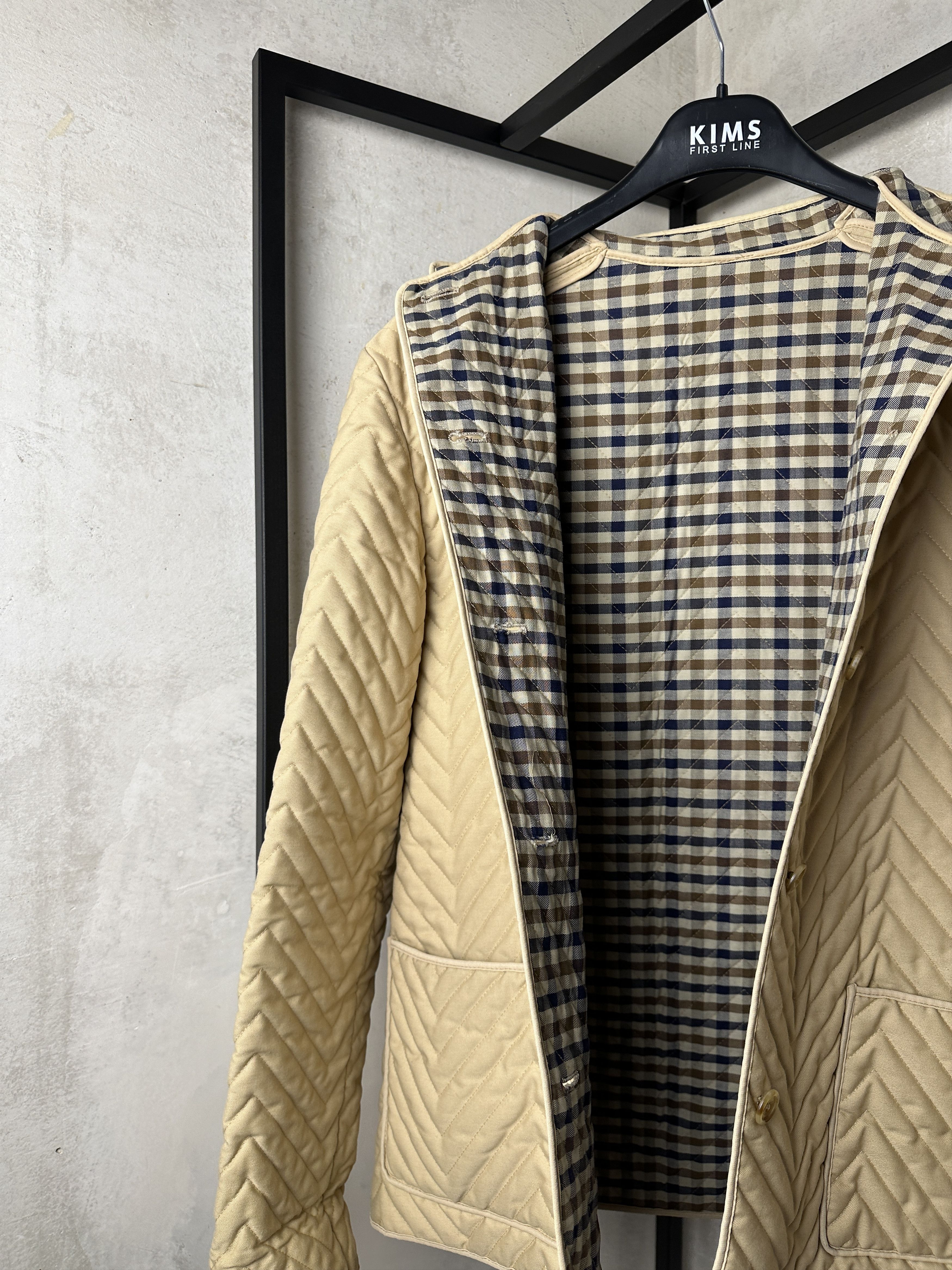 Aquascutum Aquascutum Checkered Liner Quilted Coat Jacket Size US M / EU 48-50 / 2 - 8 Thumbnail