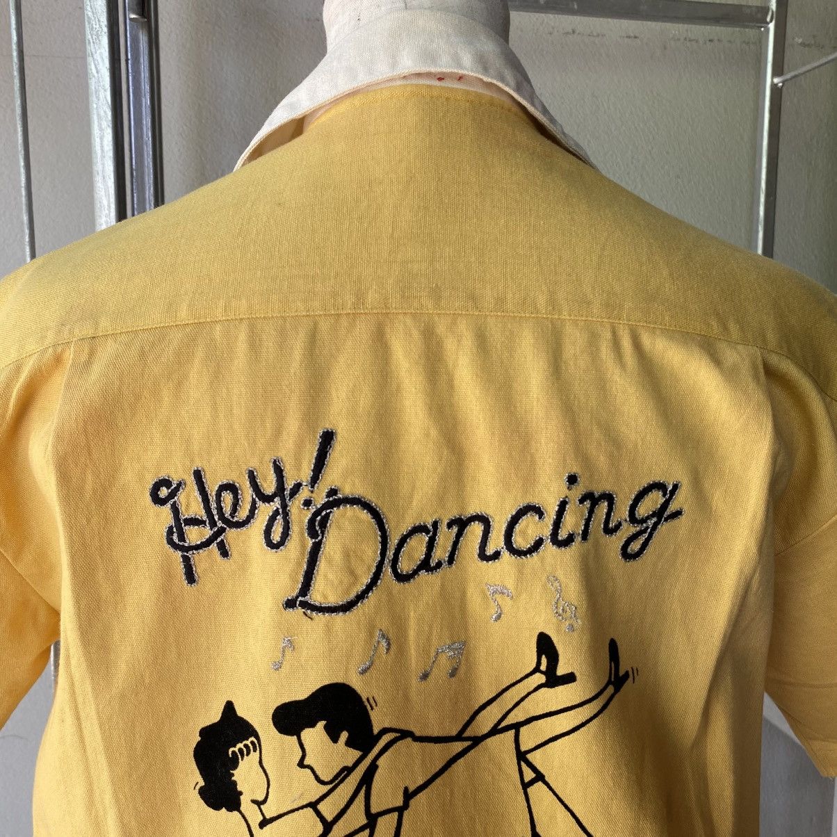 Vintage Girl Girl Yellow Contrast Collar Bowling Shirt Size M / US 6-8 / IT 42-44 - 16 Thumbnail