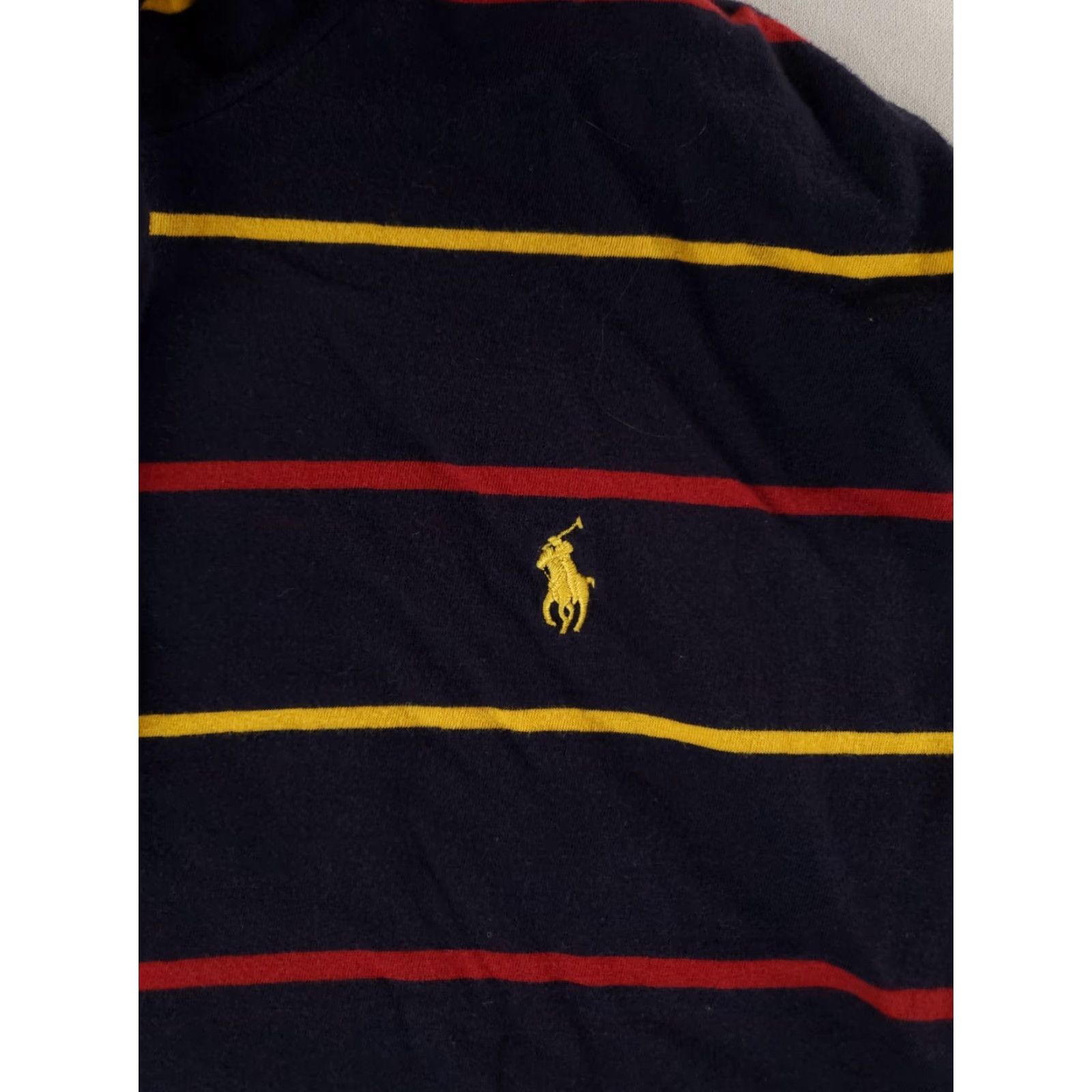 Polo Ralph Lauren Polo Ralph Lauren Hoodie Mens XL Lightweight Navy Blue Striped Red Yellow Pullover Blue Polo Ralph Lauren Hoodie XL Mens Size US XL / EU 56 / 4 - 2 Thumbnail