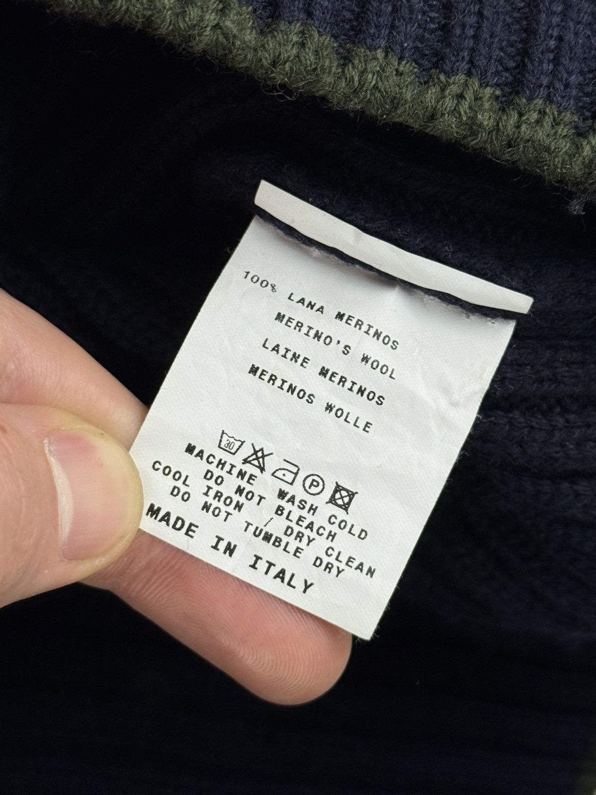 Etro ETRO Milano Ribbed Turtleneck Sweater Navy Blue Merino Wool Size US M / EU 48-50 / 2 - 7 Thumbnail
