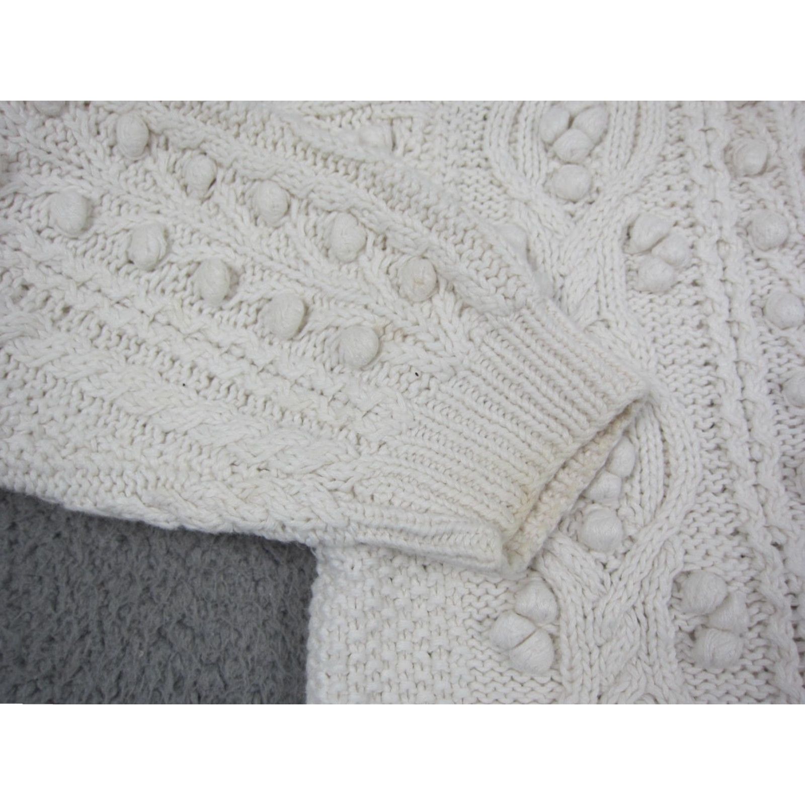Worthington VINTAGE Worthington Cardigan Womens M Ivory Cotton Ramie Knit 90s Slim Fit Casual Sweater Dress? Size M / US 6-8 / IT 42-44 - 4 Thumbnail