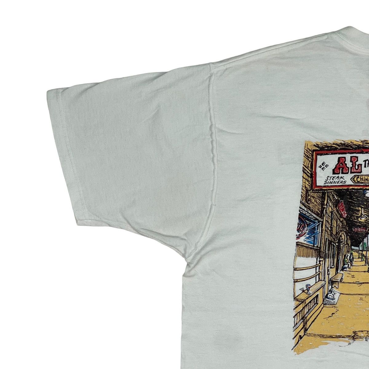Fruit Of The Loom Vintage Al The Woops CA Restaurant Tee Size US XL / EU 56 / 4 - 8 Thumbnail