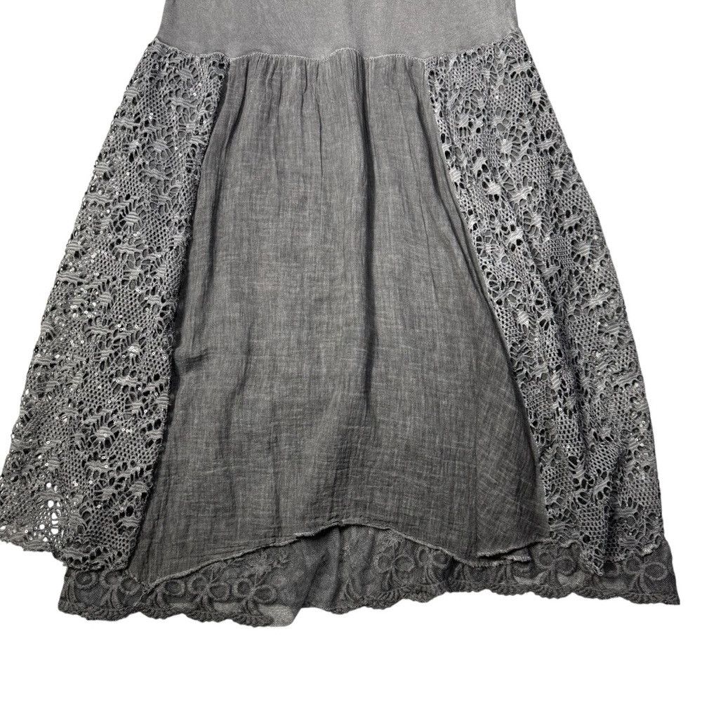 Other MADE IN ITALY Mix Media Grey Midi Dress Size S Size S / US 4 / IT 40 - 9 Thumbnail