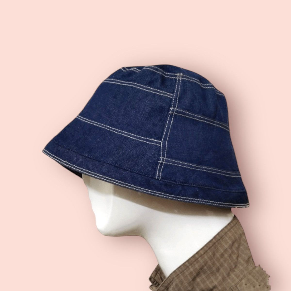 Japanese Brand × Vintage RARE VINTAGE JAPAN DENIM BUCKET HAT Size ONE SIZE - 8 Thumbnail