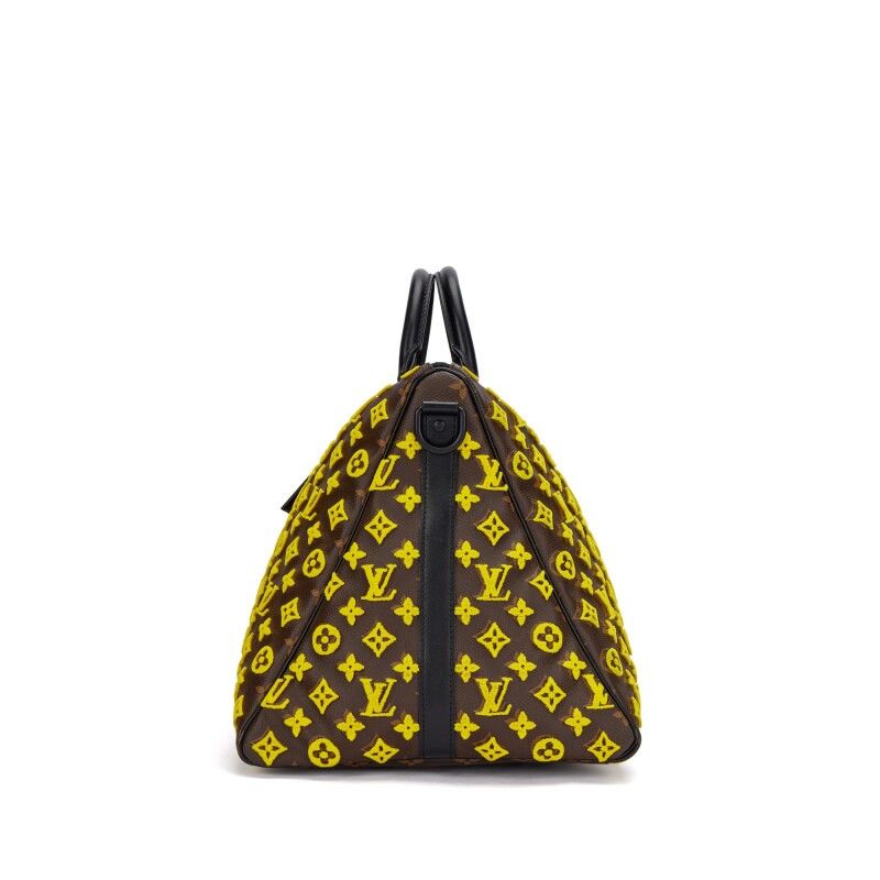 Louis Vuitton Keepall Triangle Bandouliere 50 Tuffetage Yellow Duffle Size ONE SIZE - 3 Thumbnail