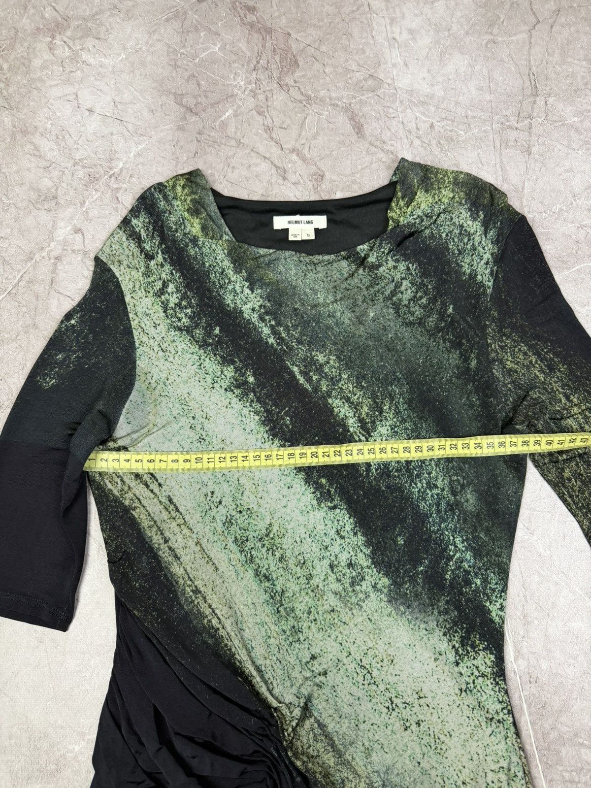 Helmut Lang HELMUT LANG Vintage Abstract Dune Print Ruched Drape Dress Size S / US 4 / IT 40 - 11 Thumbnail