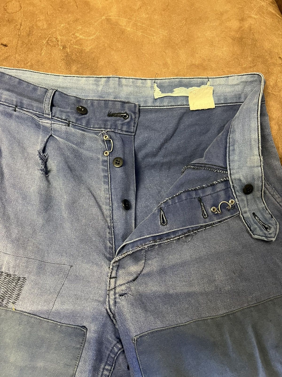 Other Vintage 1950s Repaired French Moleskin Blue Chore Pants Size US 31 - 4 Thumbnail
