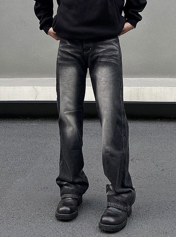 Japanese Brand × Vintage Outdoor retro fashion faded yuppie flared jeans pants Size US 33 - 2 Thumbnail