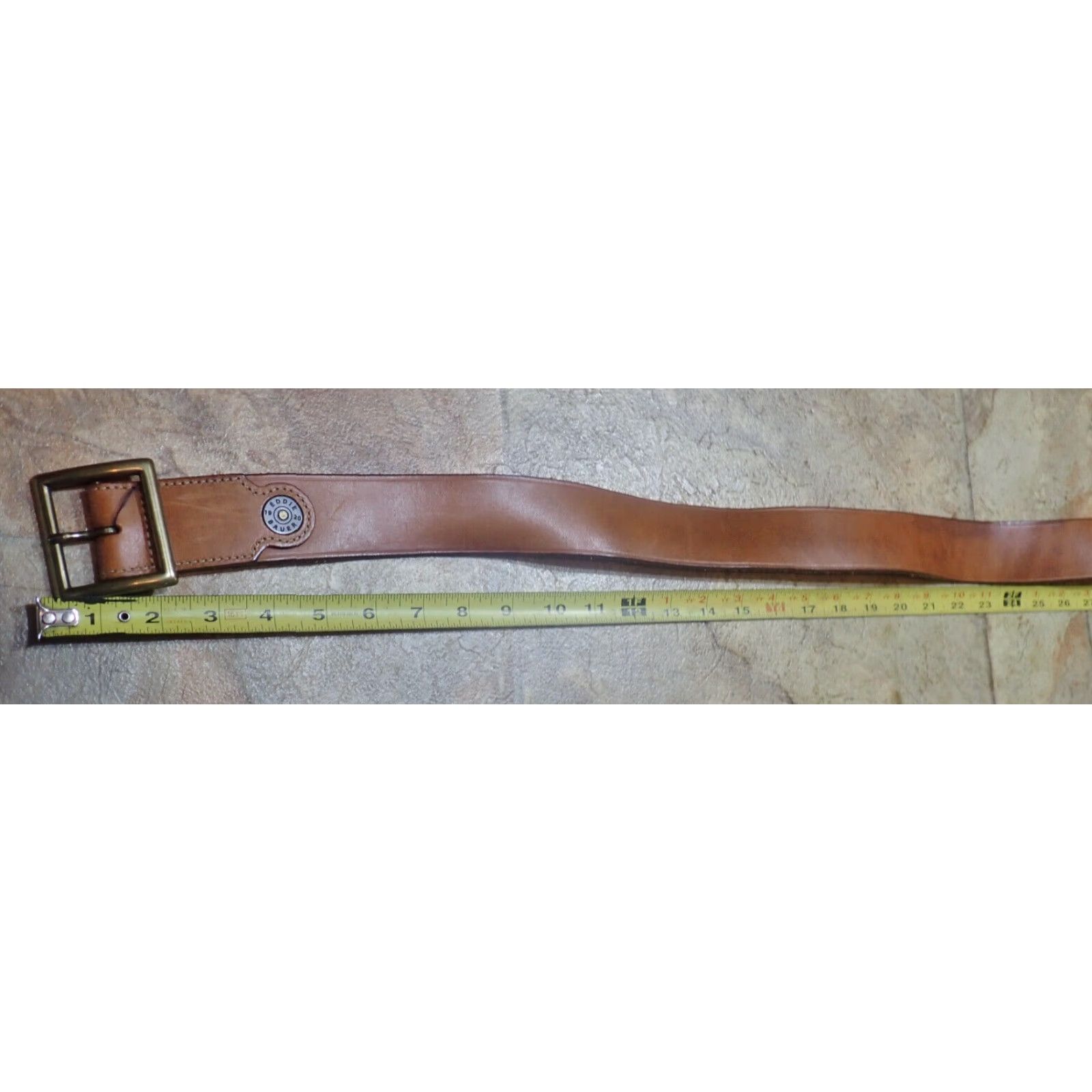 Eddie Bauer VINTAGE EDDIE BAUER LEATHER BELT BROWN SHOTGUN SHELL STUDS 42 USA MADE Size 42 - 7 Thumbnail
