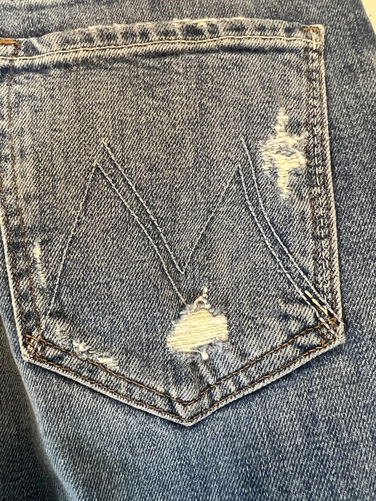 Indian Motorcycle MOTHER Superior The Rambler Ankle Distressed Jeans Size 28 Size 28" / US 6 / IT 42 - 7 Thumbnail