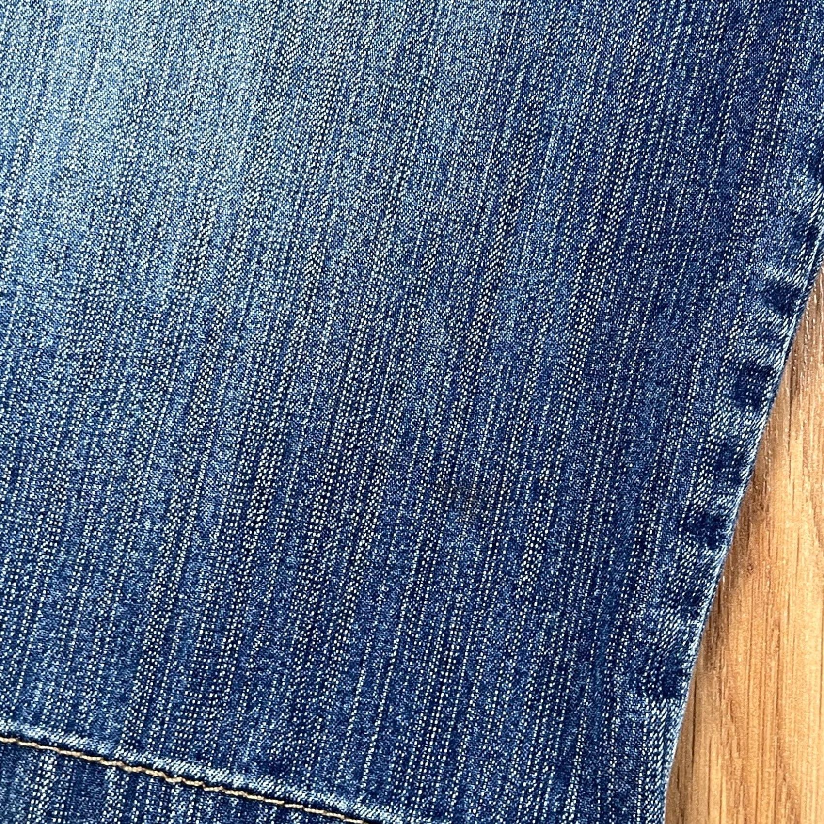 Vintage Bandolinoblu Jeans Capri Womens 12 Stretch Crop Denim Shorts Flat Front Pockets Blue Size 34" / US 12 / IT 48 - 3 Thumbnail