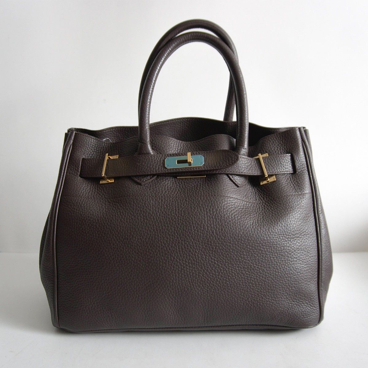 SITA PARANTICA Grained Leather Handbag Brown Size ONE SIZE