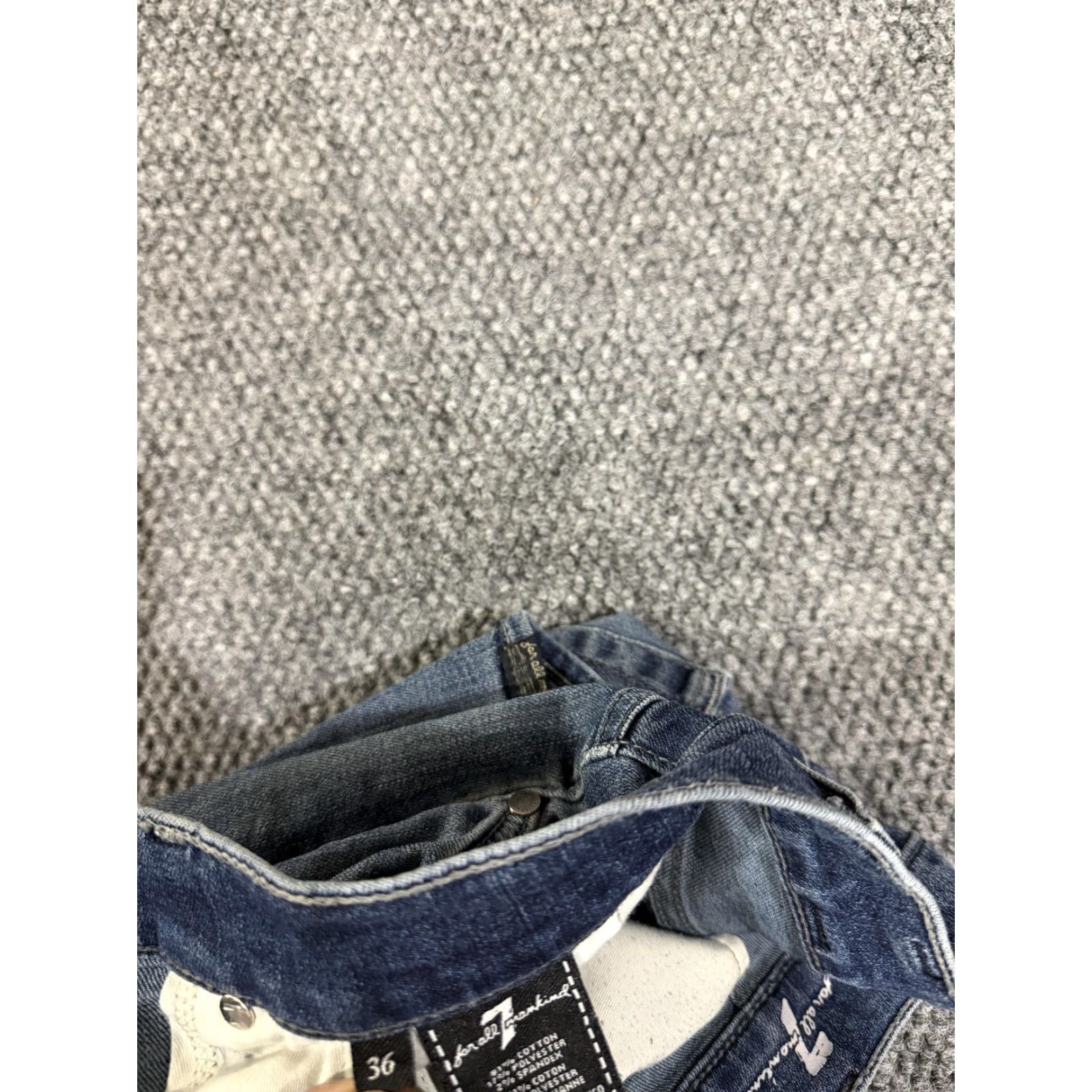 7 For All Mankind 7 For All Mankind Austyn Jeans Mens 36x27 Blue Relaxed Straight Denim Stretch Size US 36 / EU 52 - 5 Thumbnail