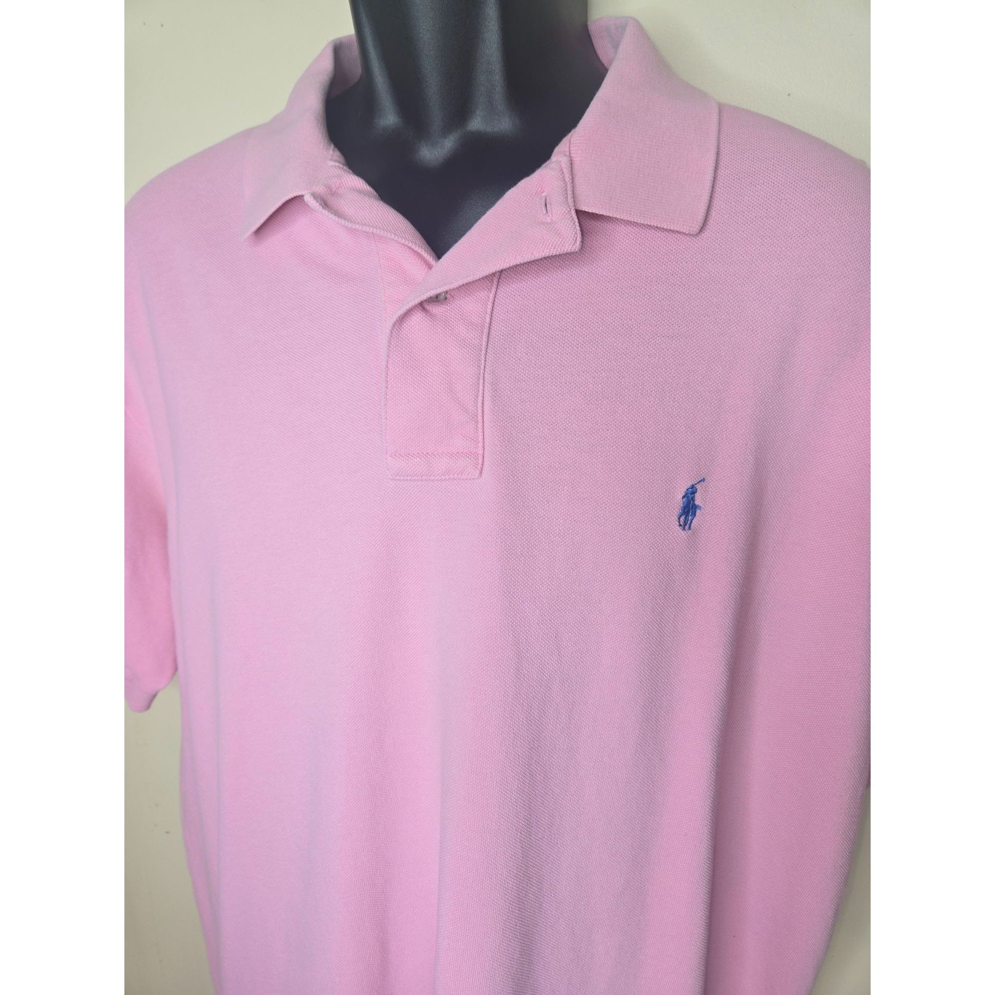 Polo Ralph Lauren Polo Ralph Lauren Mens Mesh Cotton Polo XL - Pink Size US XL / EU 56 / 4 - 2 Thumbnail
