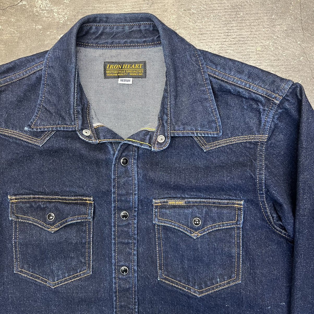 Iron Heart Iron Heart Natural Indigo Denim Western Shirt Jacket Grailed