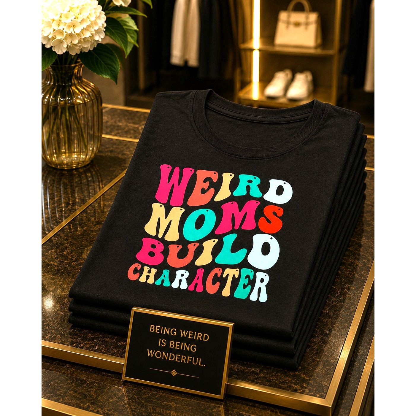 Other Weird Moms Build Character T-Shirt Black 12 Size XL / US 12-14 / IT 48-50 - 1 Thumbnail