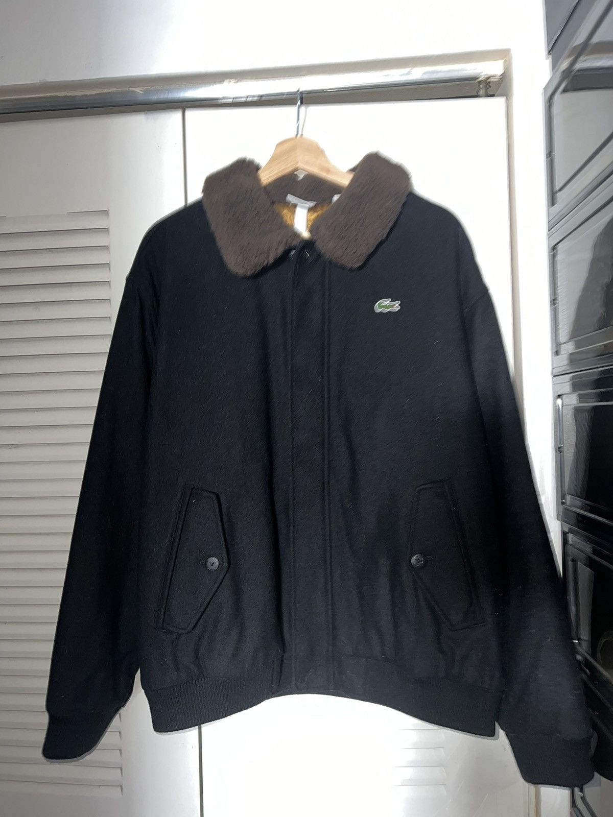 Clothing Supreme Lacoste Wool Bomber Jacket Lacoste Supreme Peach 
