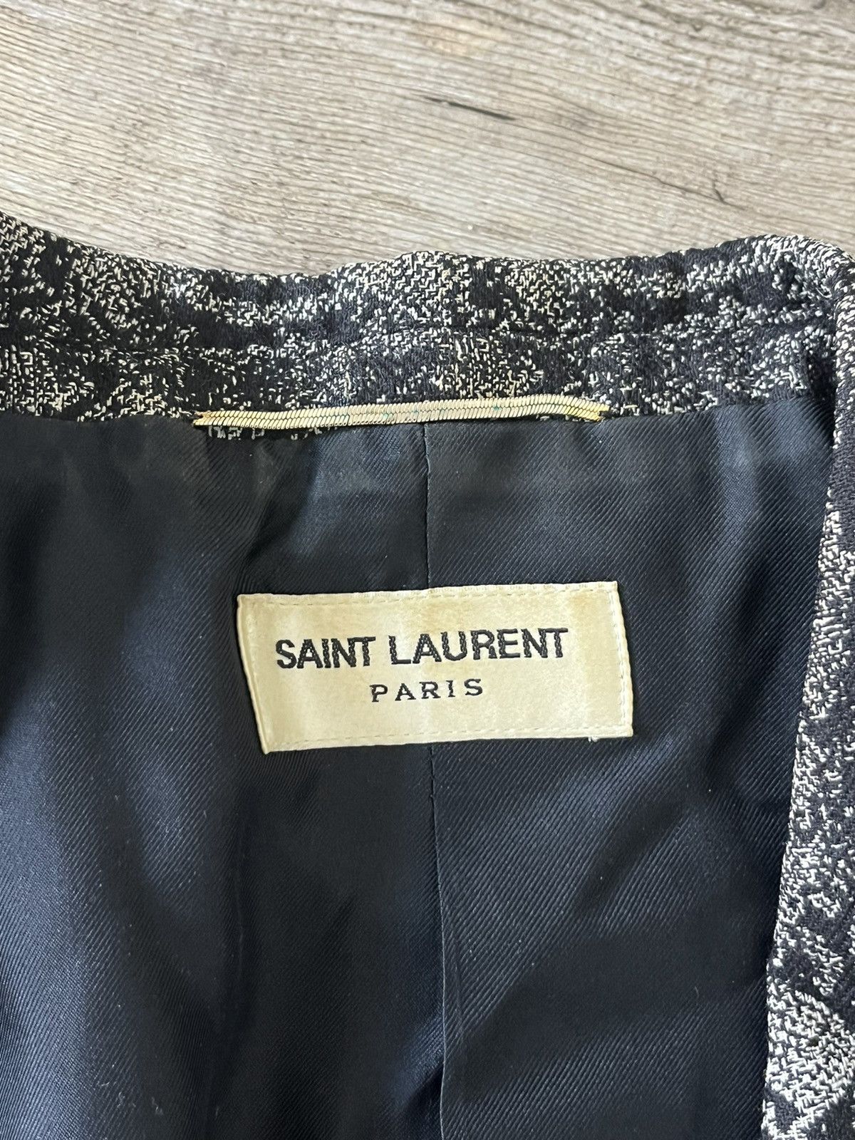 Saint Laurent Paris SAINT LAURENT python look Virgin Wool Blazer Size 42S - 4 Thumbnail