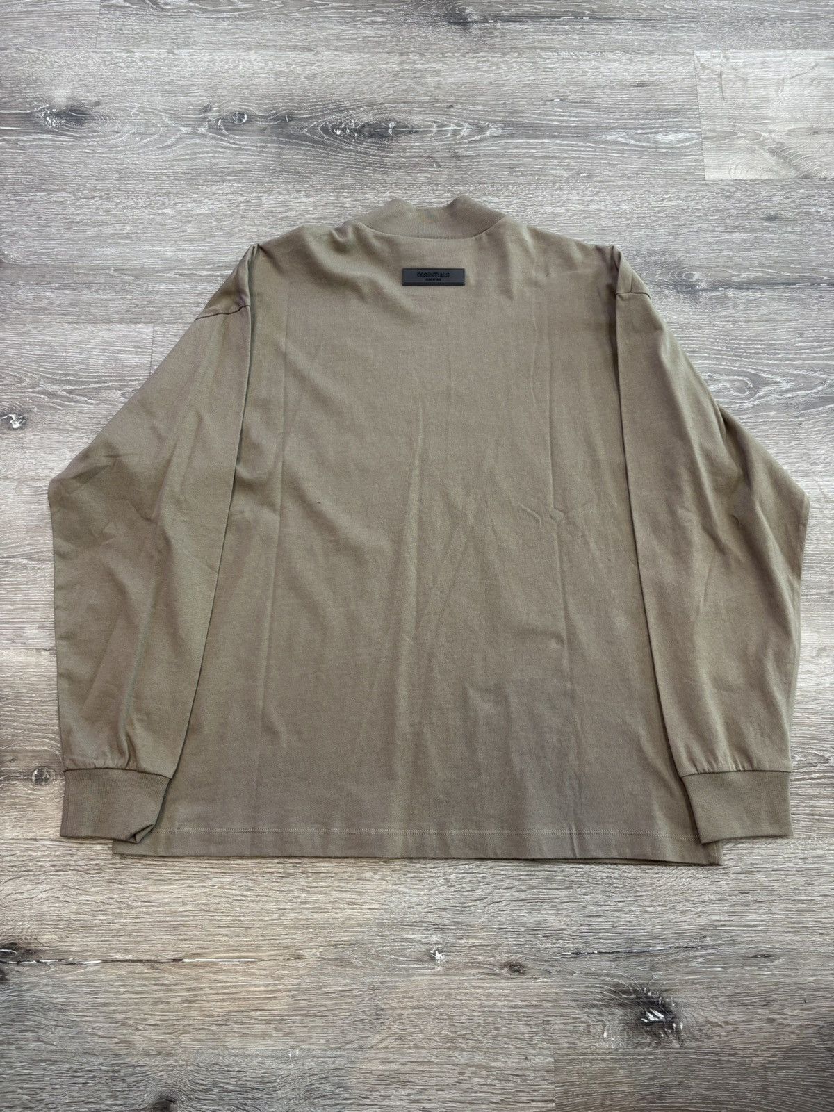 Essentials Fear Of God Essentials “Brown Flocked” Long Sleeve T-Shirt Size US XXS / EU 40 - 2 Thumbnail