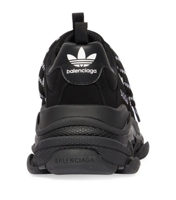 Adidas × Balenciaga o1bcso1str0924 Triple S Sneaker in Black/White Size US 7 / IT 37 - 2 Thumbnail