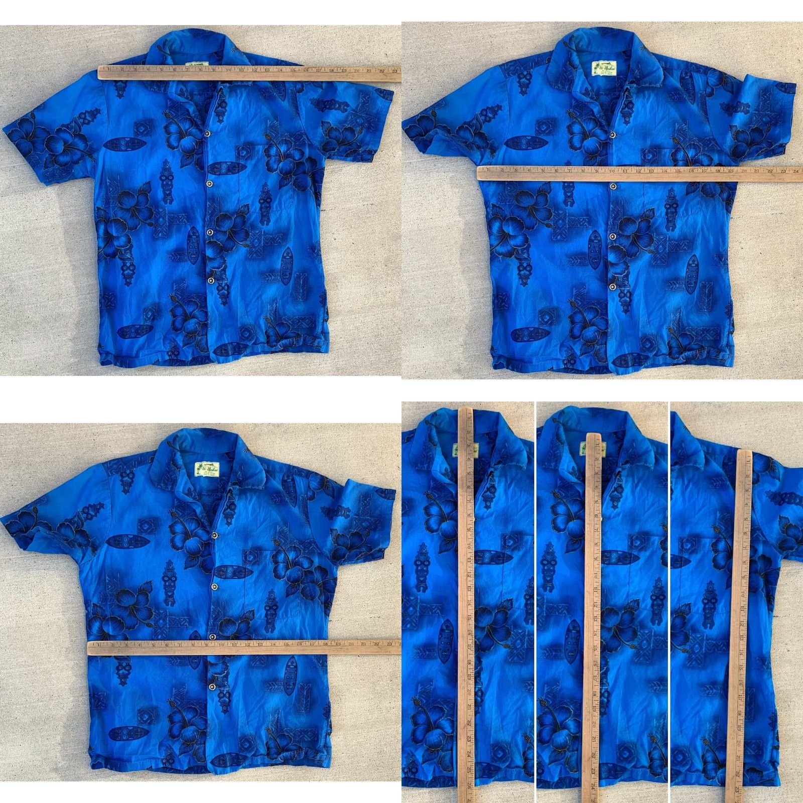 Vintage VINTAGE Ui Maikai Hawaiian Shirt Tiki Aloha Surf Blue Mens XS Size US XS / EU 42 / 0 - 11 Thumbnail