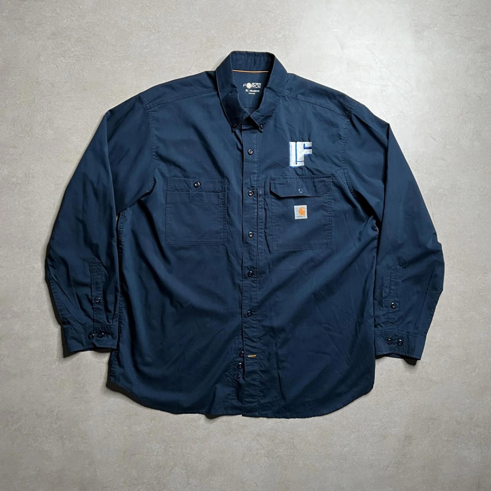 Designer Vintage Carhartt Navy Shirt - XL Size US XL / EU 56 / 4 - 1 Thumbnail