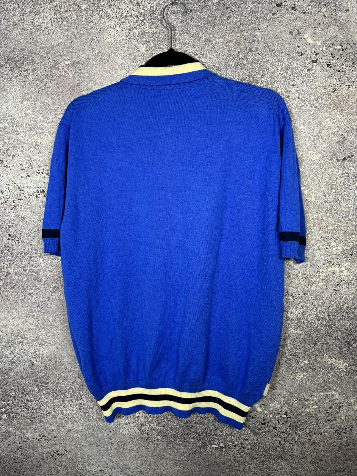 Baracuta × Vintage Vintage Baracuta Knit Polo Shirt Medium Blue Italy Oldmoney Size US M / EU 48-50 / 2 - 14 Thumbnail