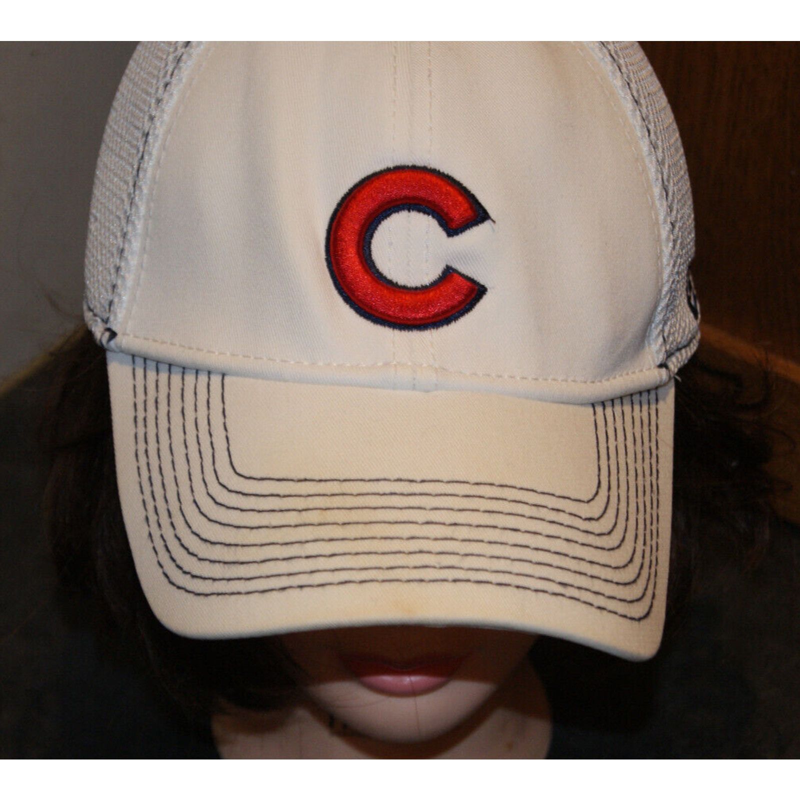 New Era VTG Y2K Chicago Cubs White Stitch New Era M/L Fitted Hat Cap Size ONE SIZE - 2 Thumbnail